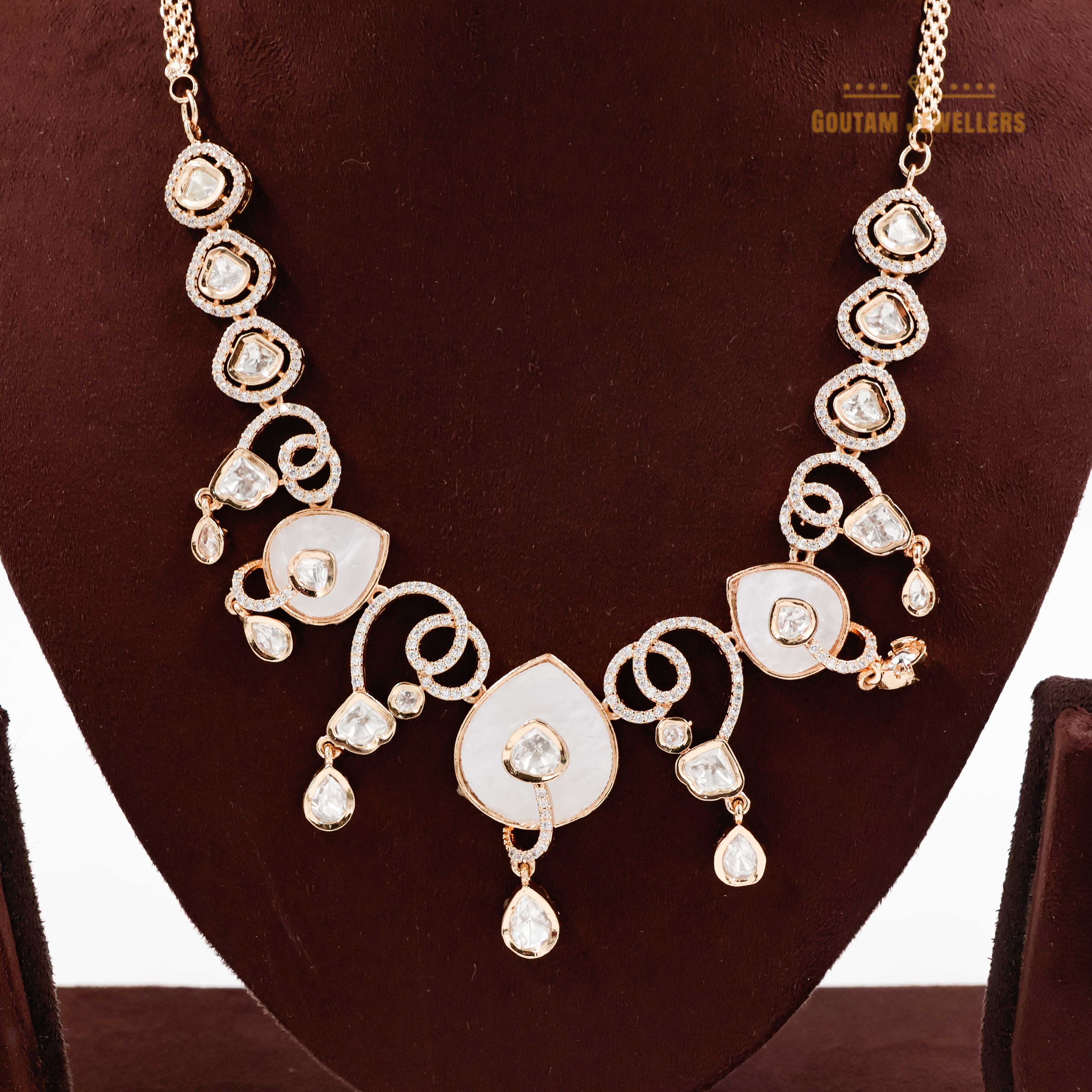 Goutam Jewellers By Ashok Rathod - Tilak Shape M.O.P Polki Kundan Set