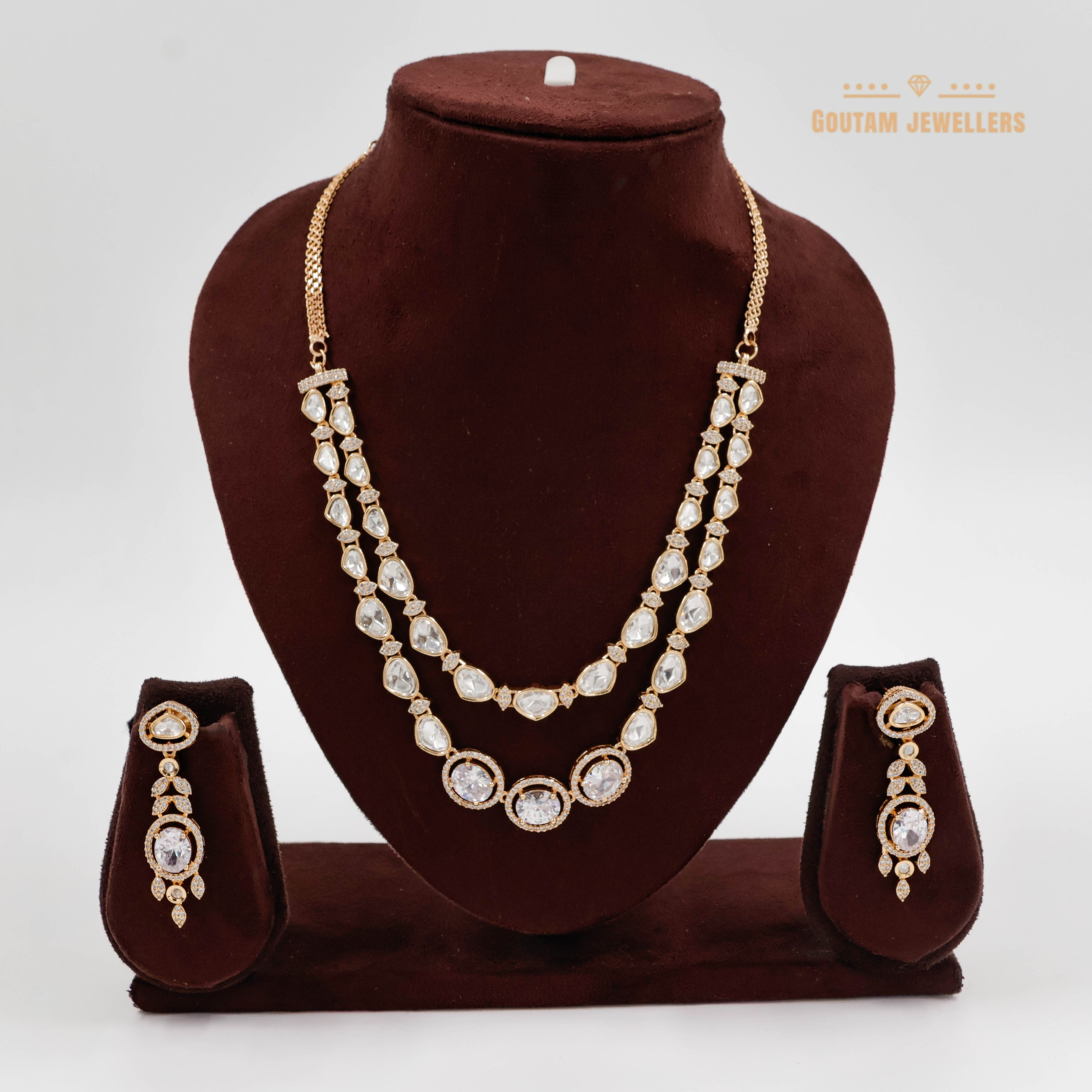 Goutam Jewellers By Ashok Rathod - Designer 2 LayersPolki Kundan Set