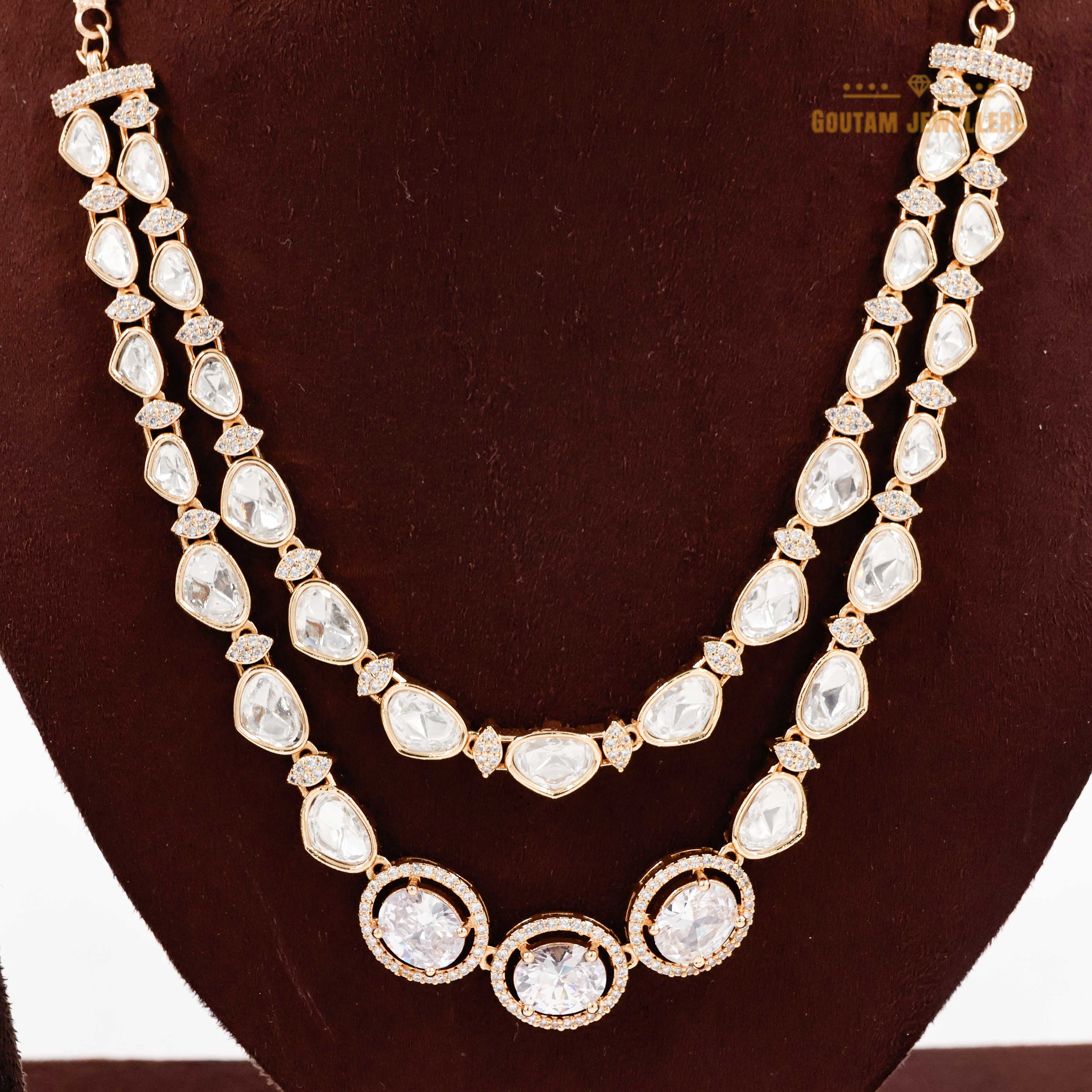 Goutam Jewellers By Ashok Rathod - Designer 2 LayersPolki Kundan Set