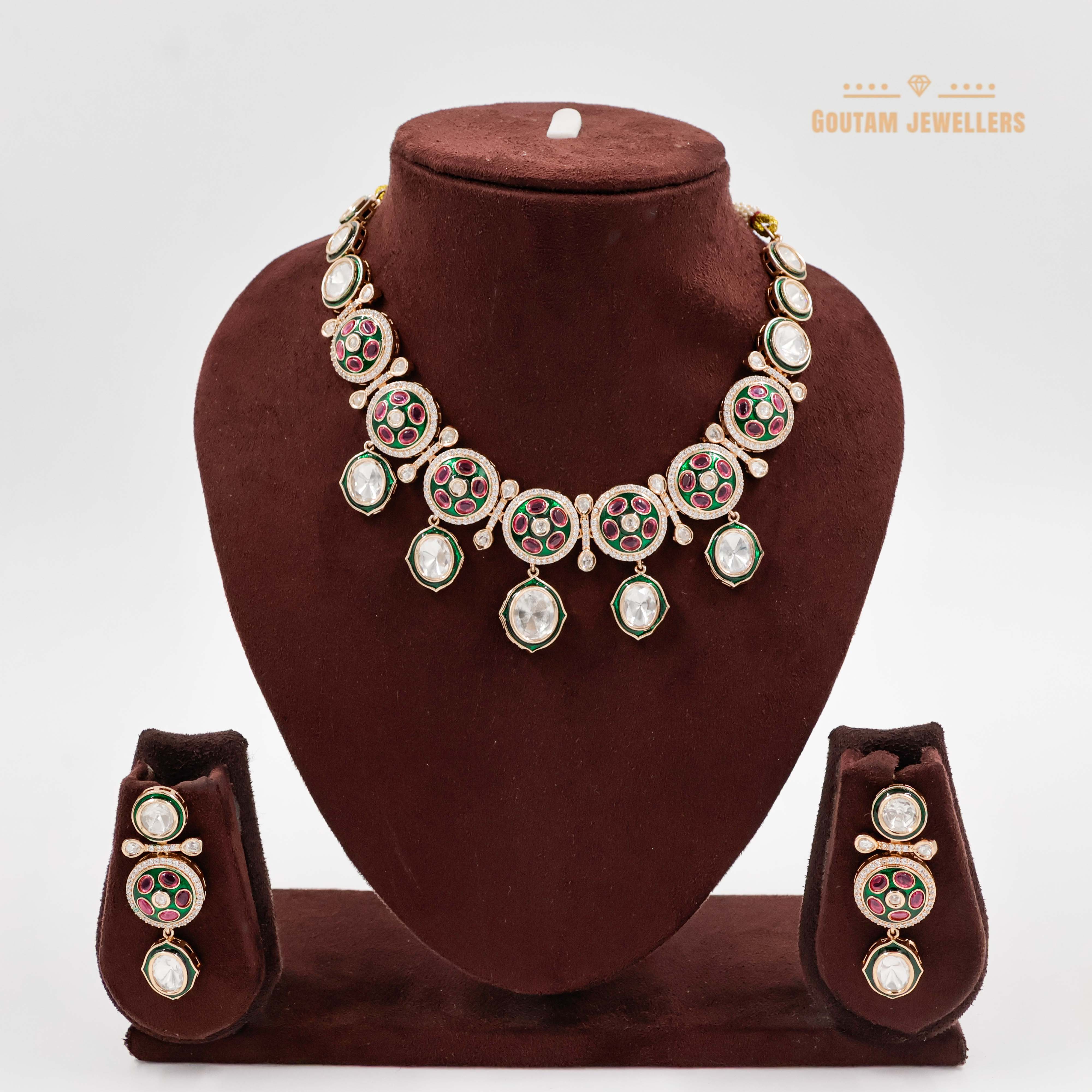 Goutam Jewellers By Ashok Rathod - kKyara Design Moissanite Kundan Set