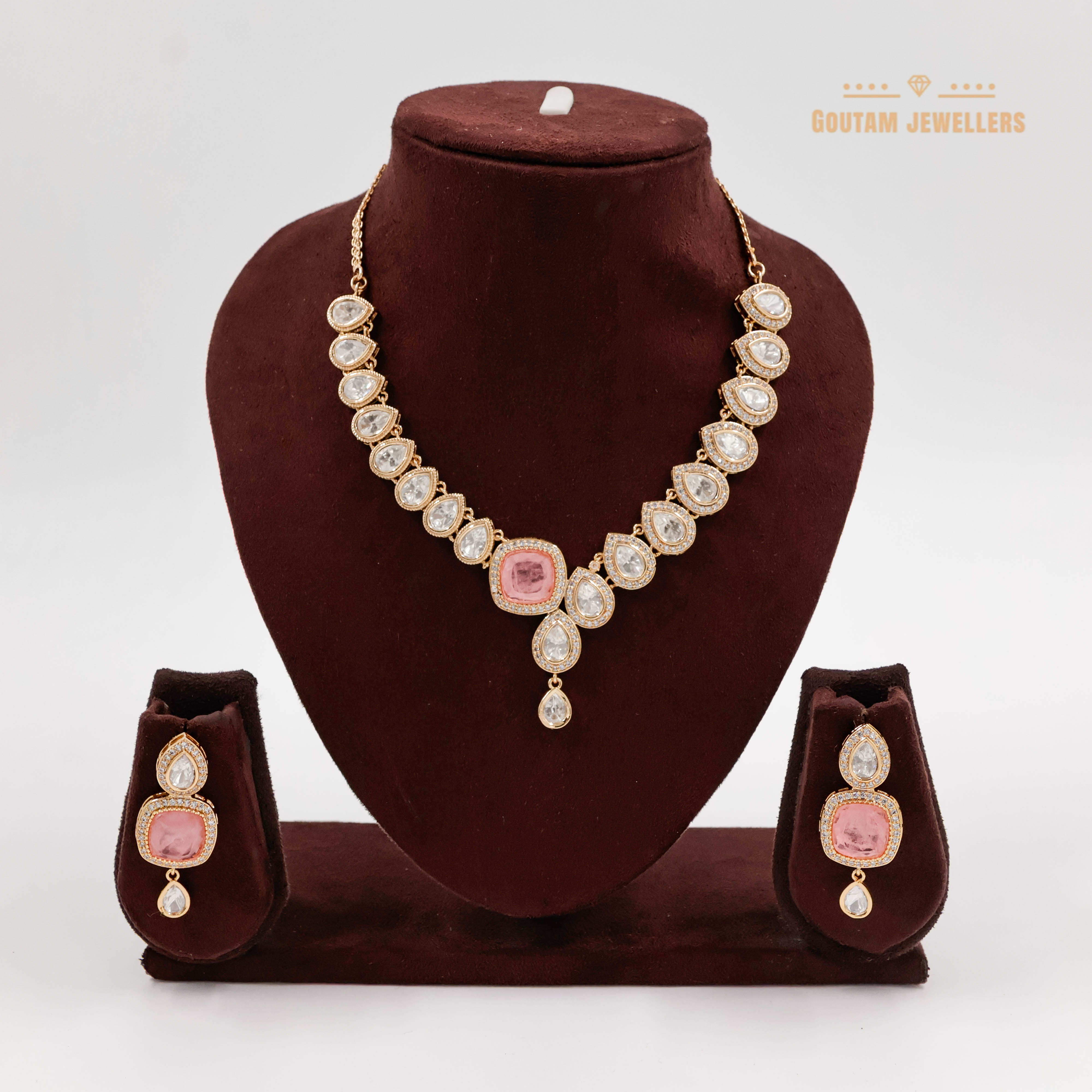 Goutam Jewellers By Ashok Rathod - Designer Pastel Color Polki Kundan Set