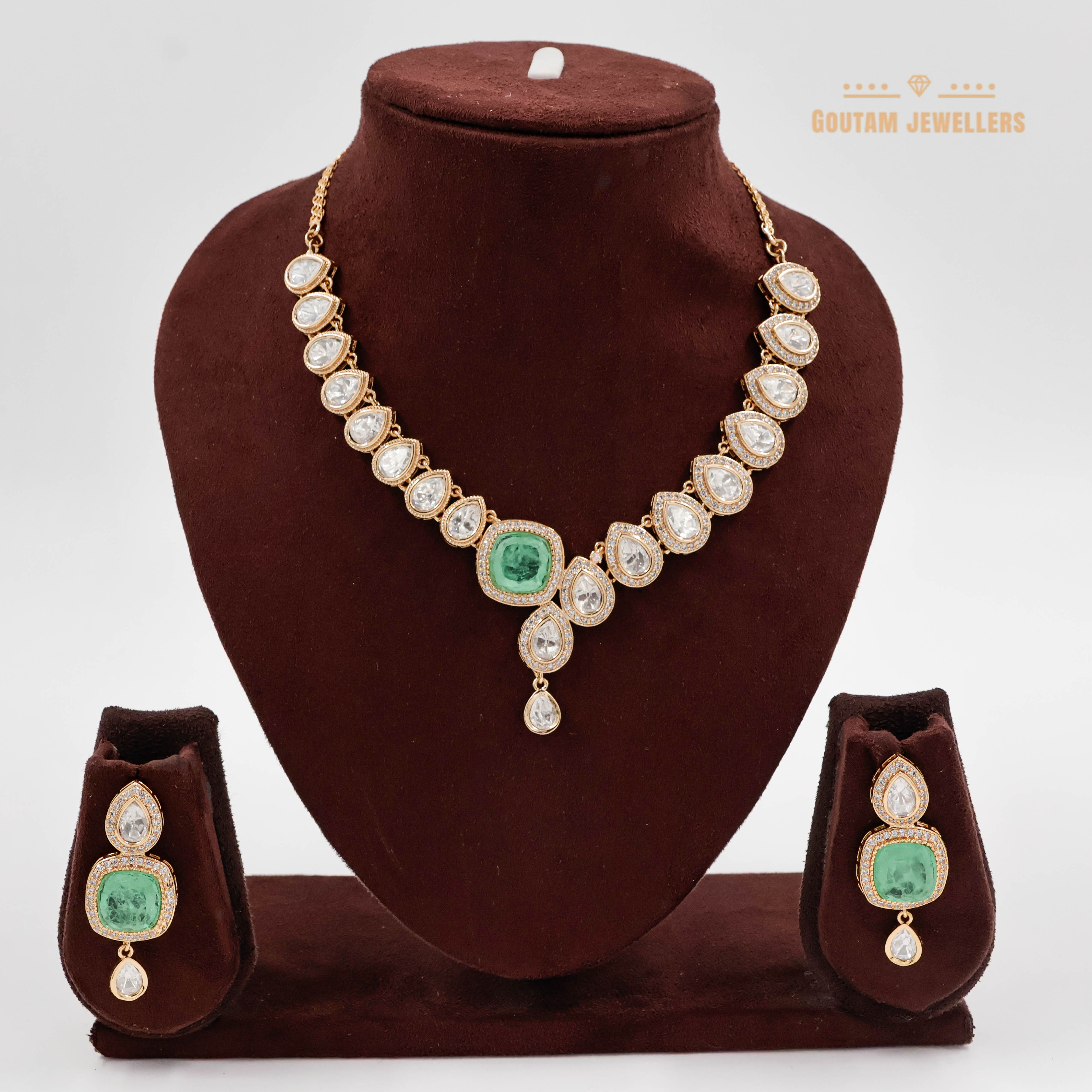 Goutam Jewellers By Ashok Rathod - Designer Pastel Color Polki Kundan Set