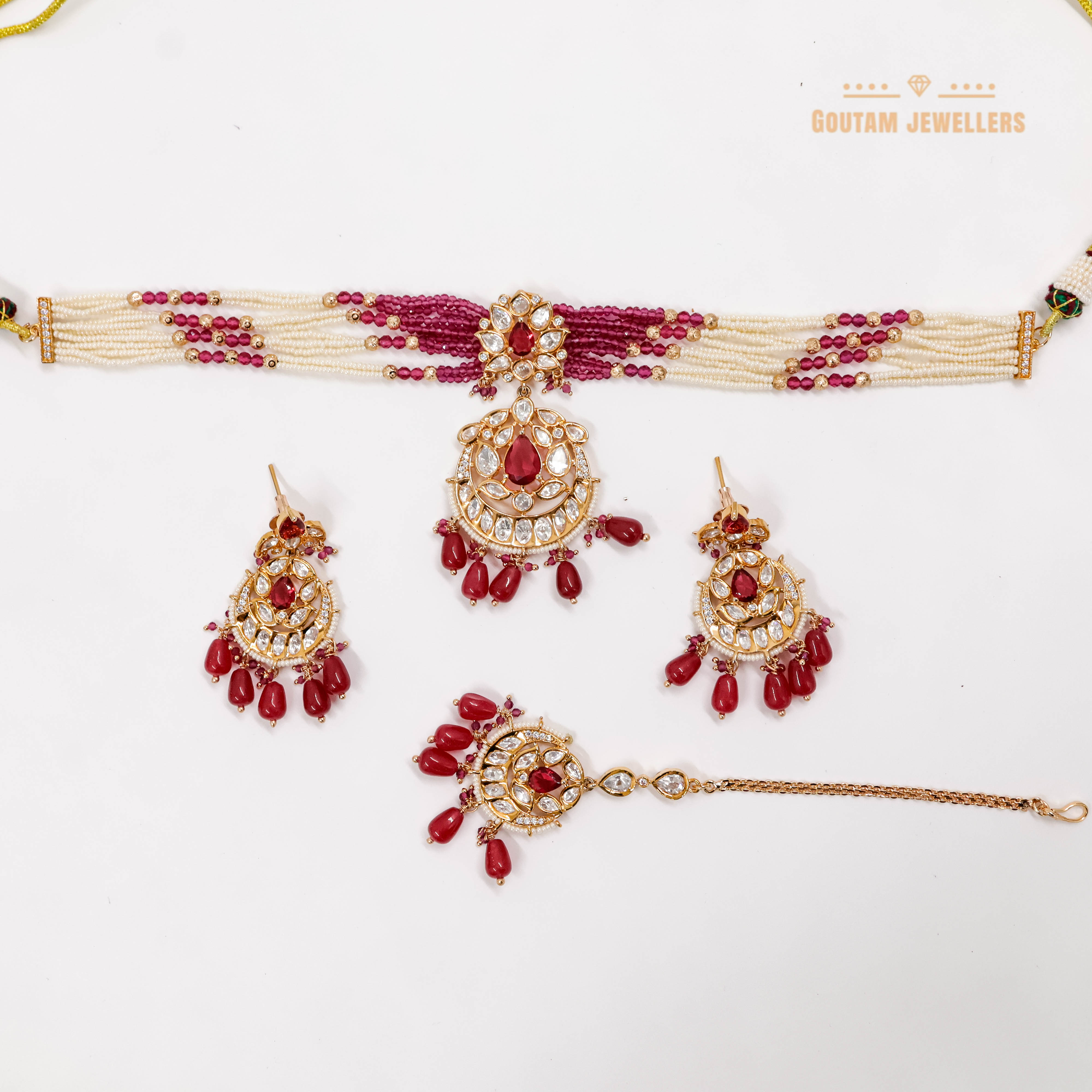 Goutam Jewellers By Ashok Rathod - Designer Polki Kundan Choker Set