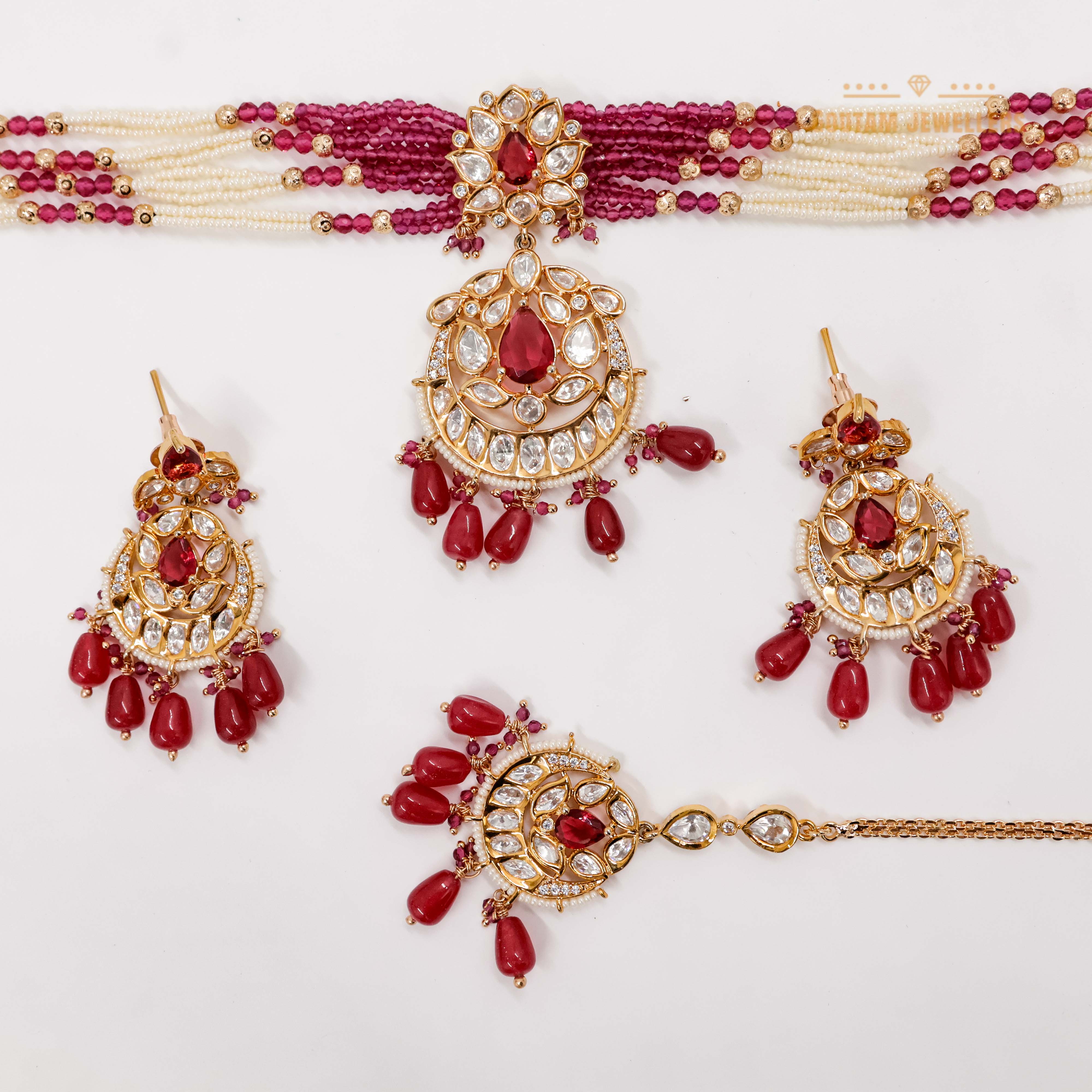 Goutam Jewellers By Ashok Rathod - Designer Polki Kundan Choker Set