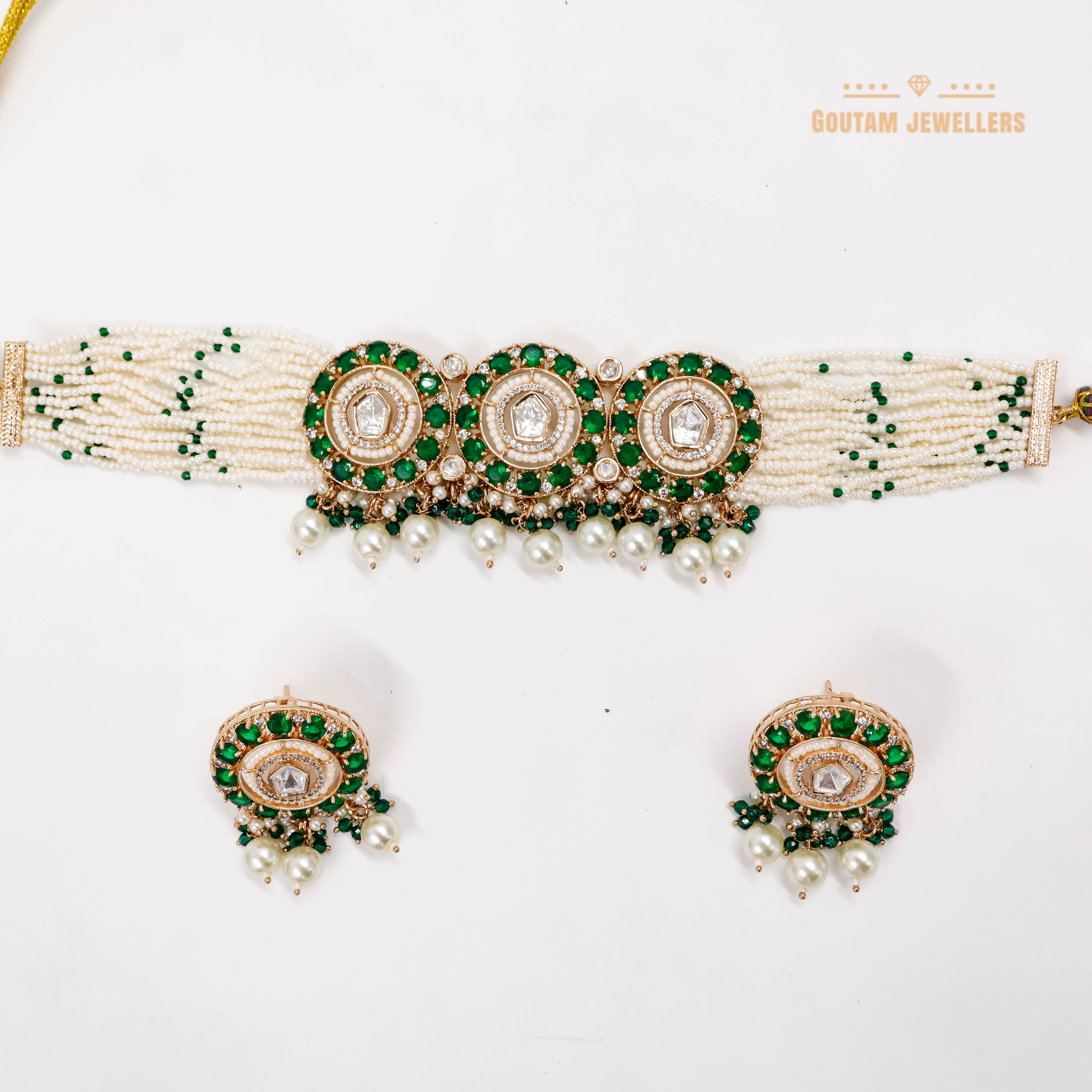 Goutam Jewellers By Ashok Rathod - Polki Kundan Choker Set