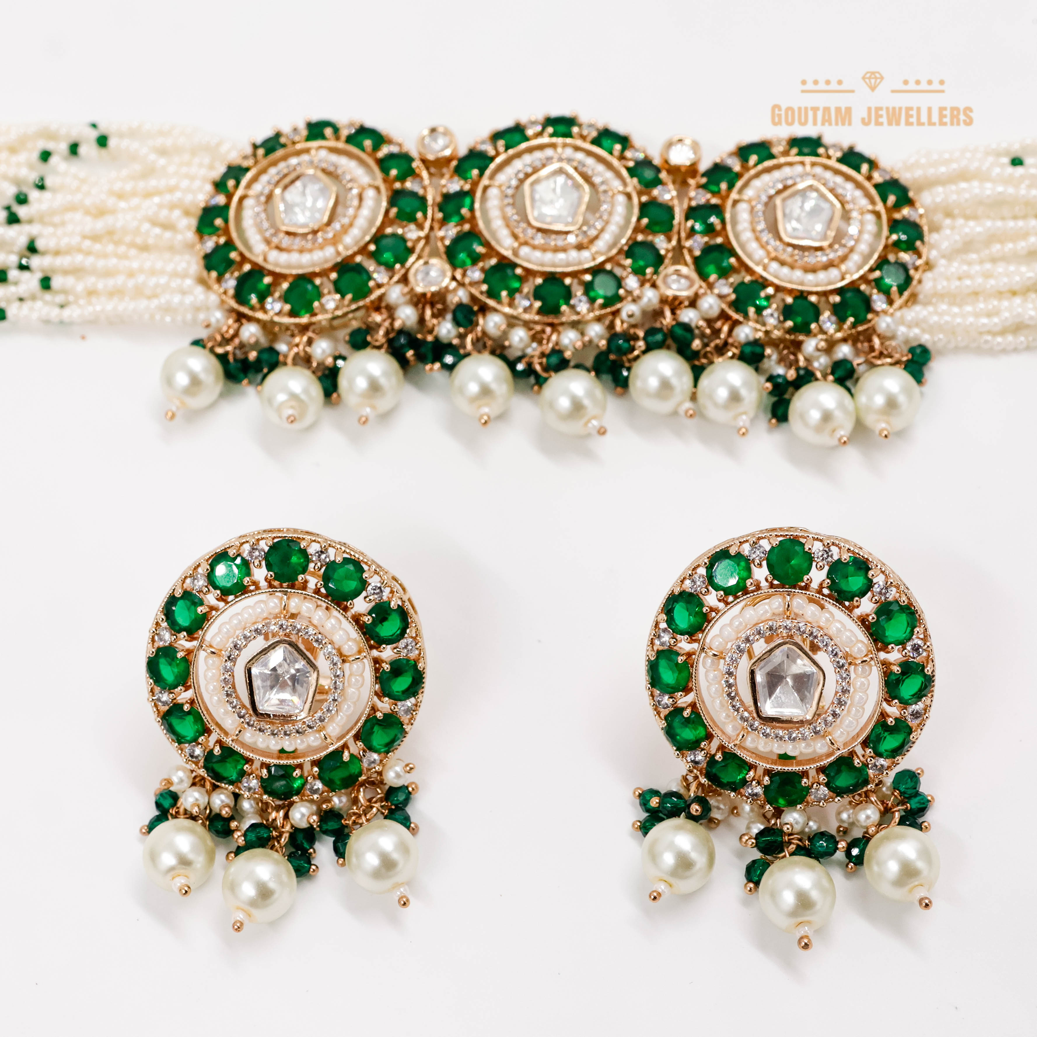 Goutam Jewellers By Ashok Rathod - Polki Kundan Choker Set