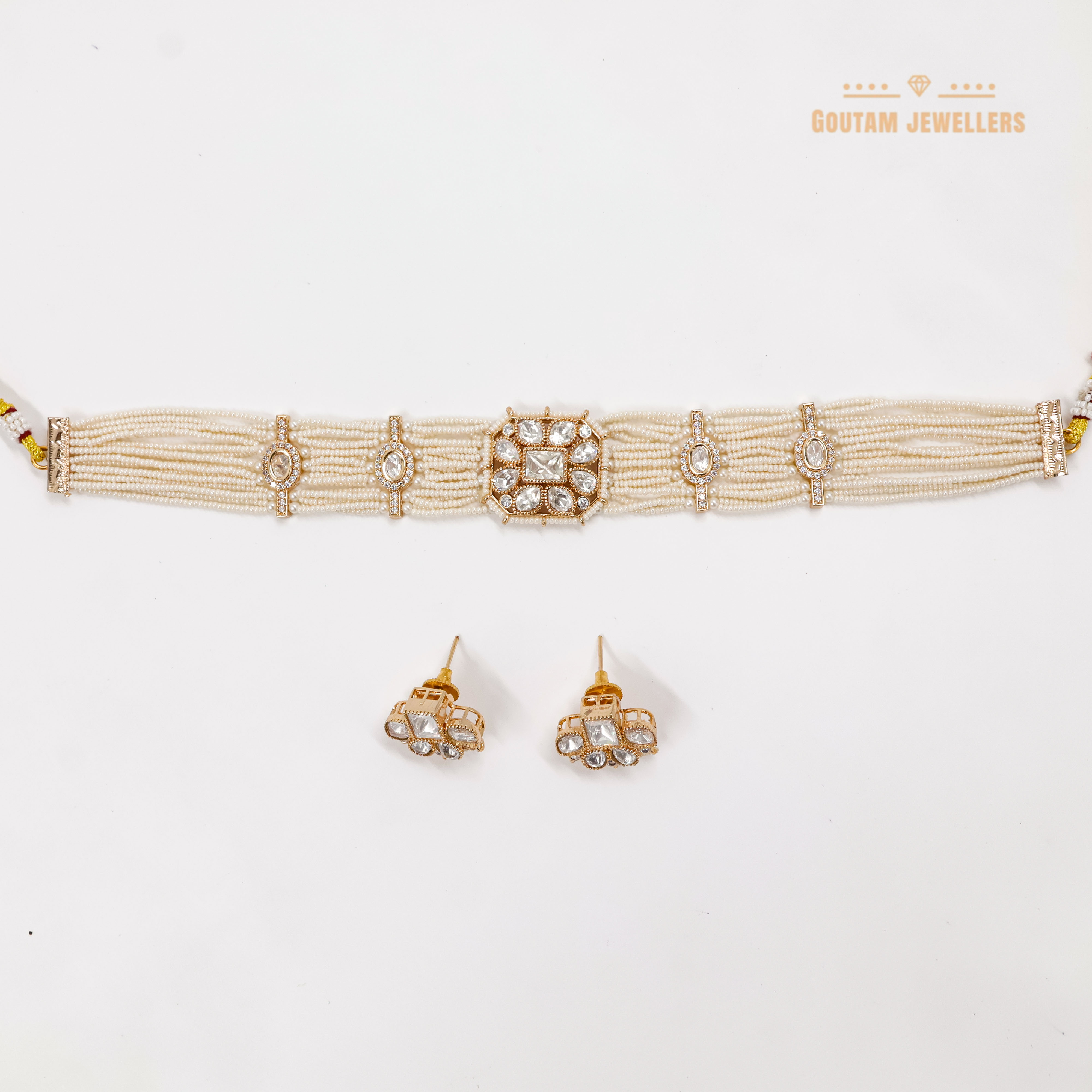 Goutam Jewellers By Ashok Rathod - Moissanite Kundan Choker Set