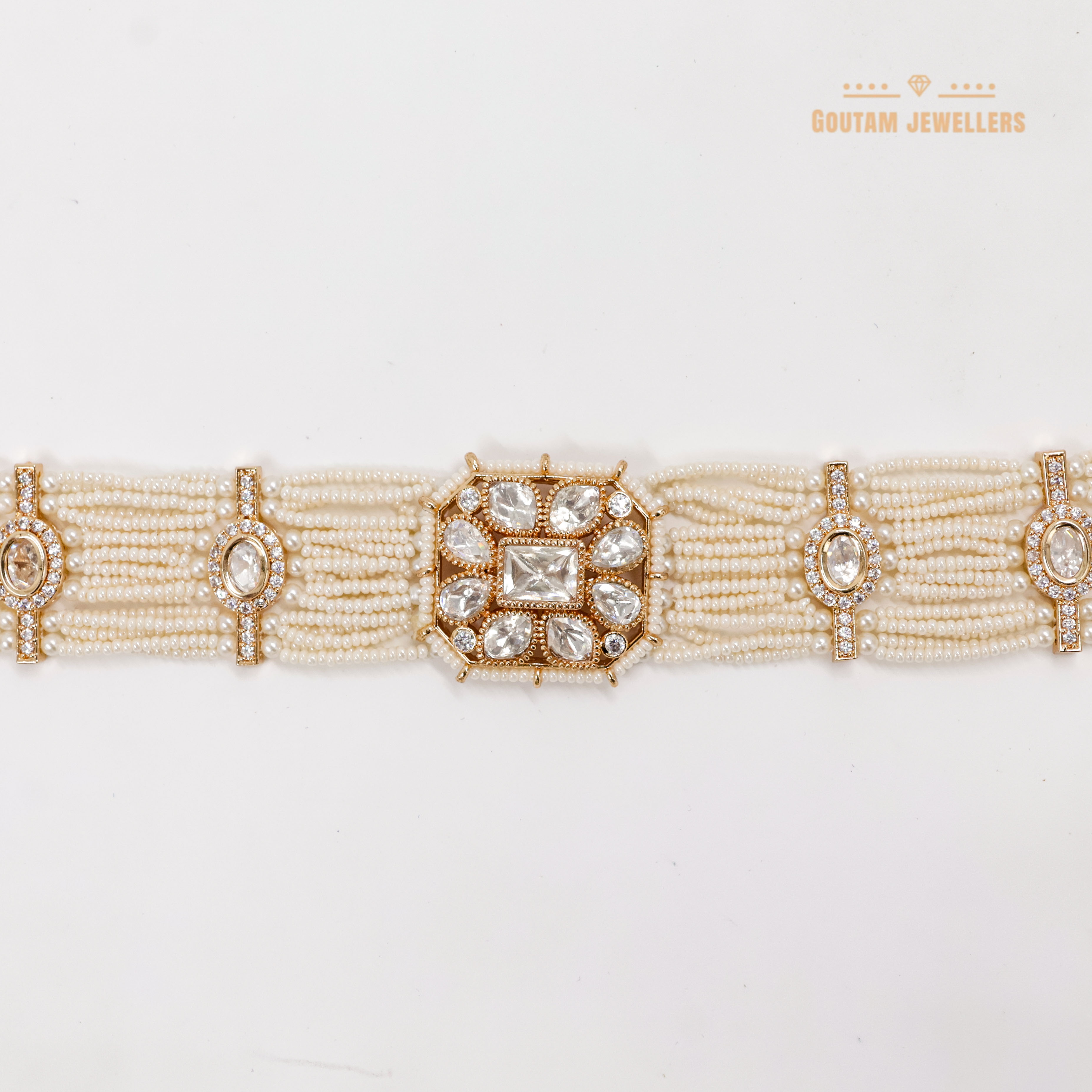 Goutam Jewellers By Ashok Rathod - Moissanite Kundan Choker Set