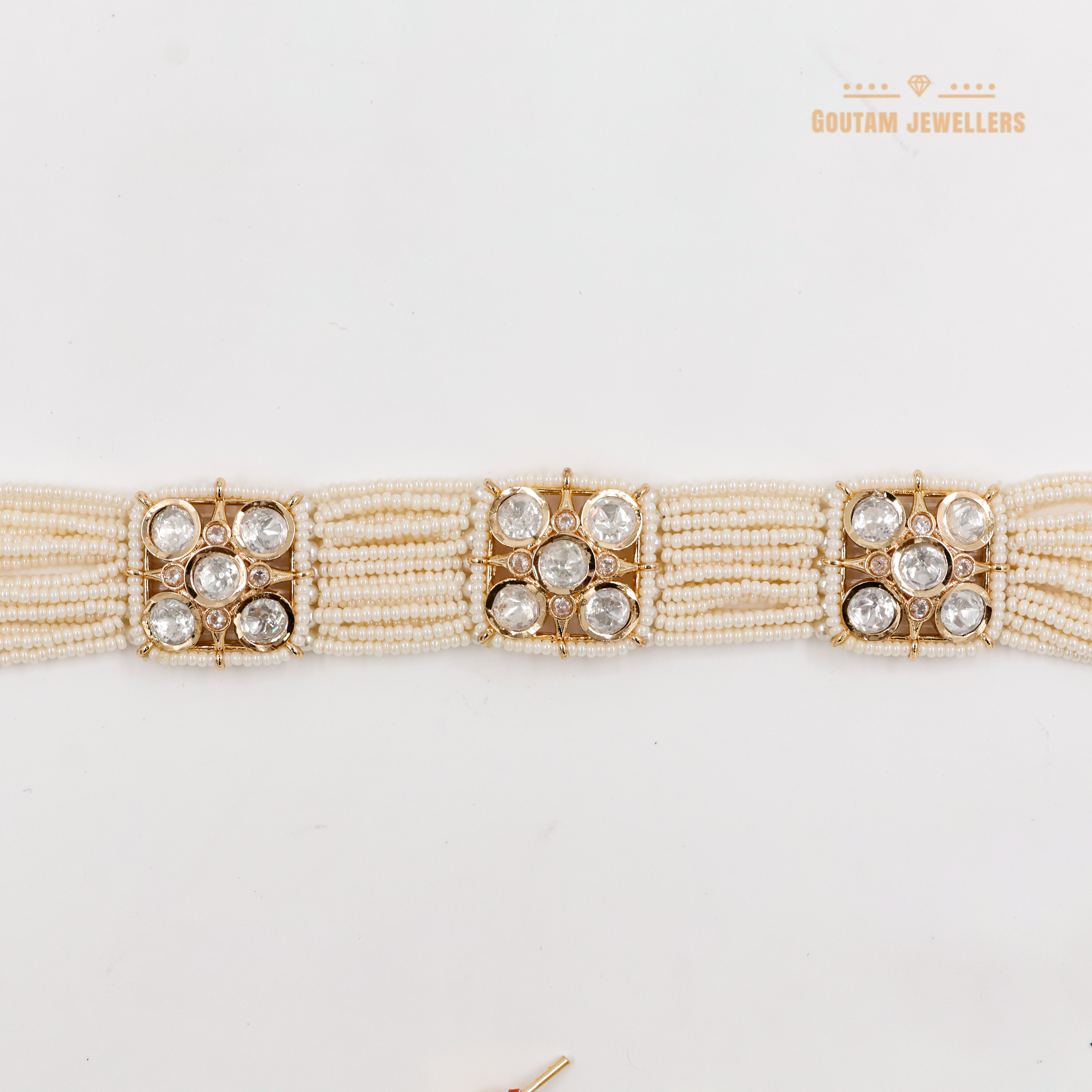 Goutam Jewellers By Ashok Rathod - Square Shape Polki Kundan Choker Set