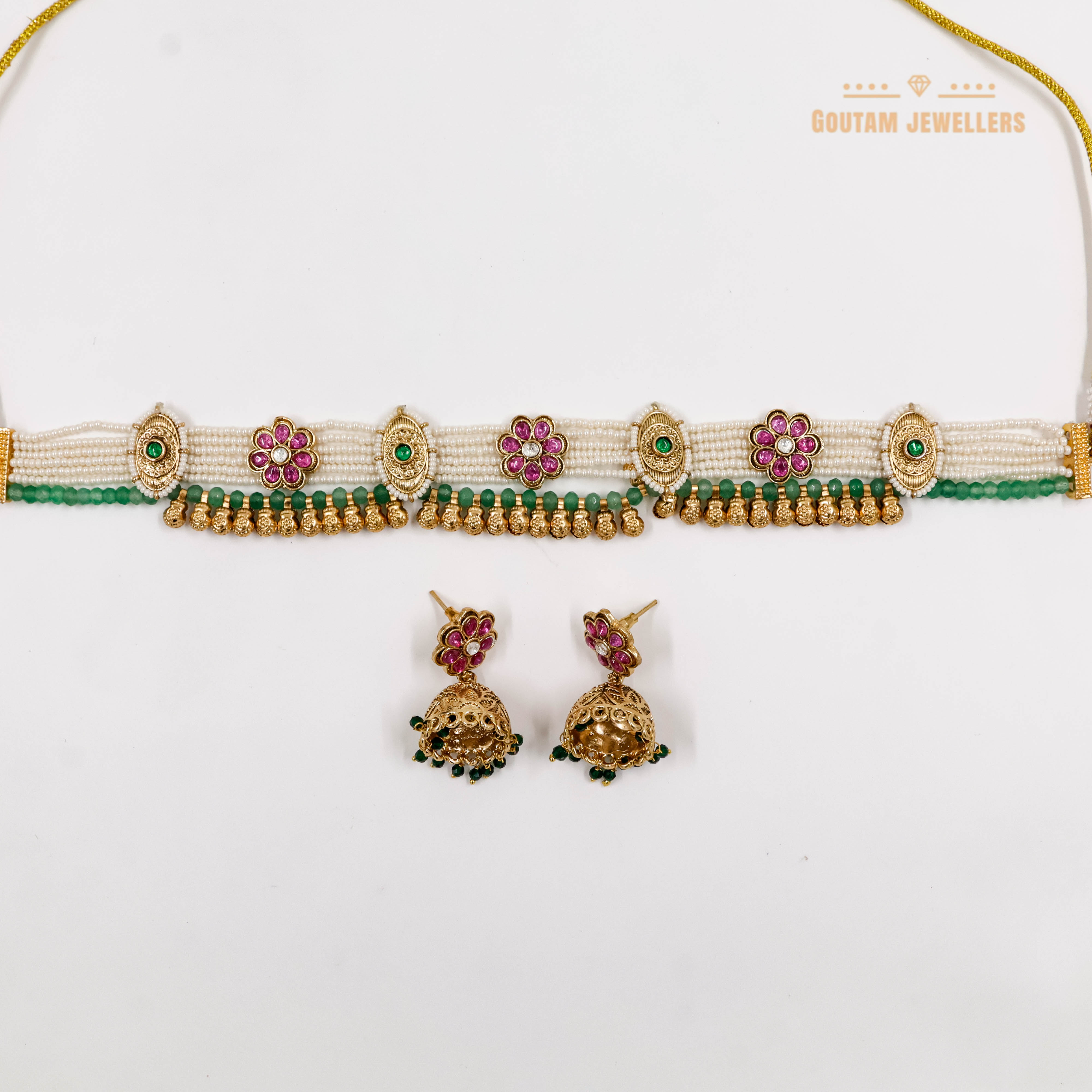 Goutam Jewellers By Ashok Rathod - Swarovski Kundan Choker Set