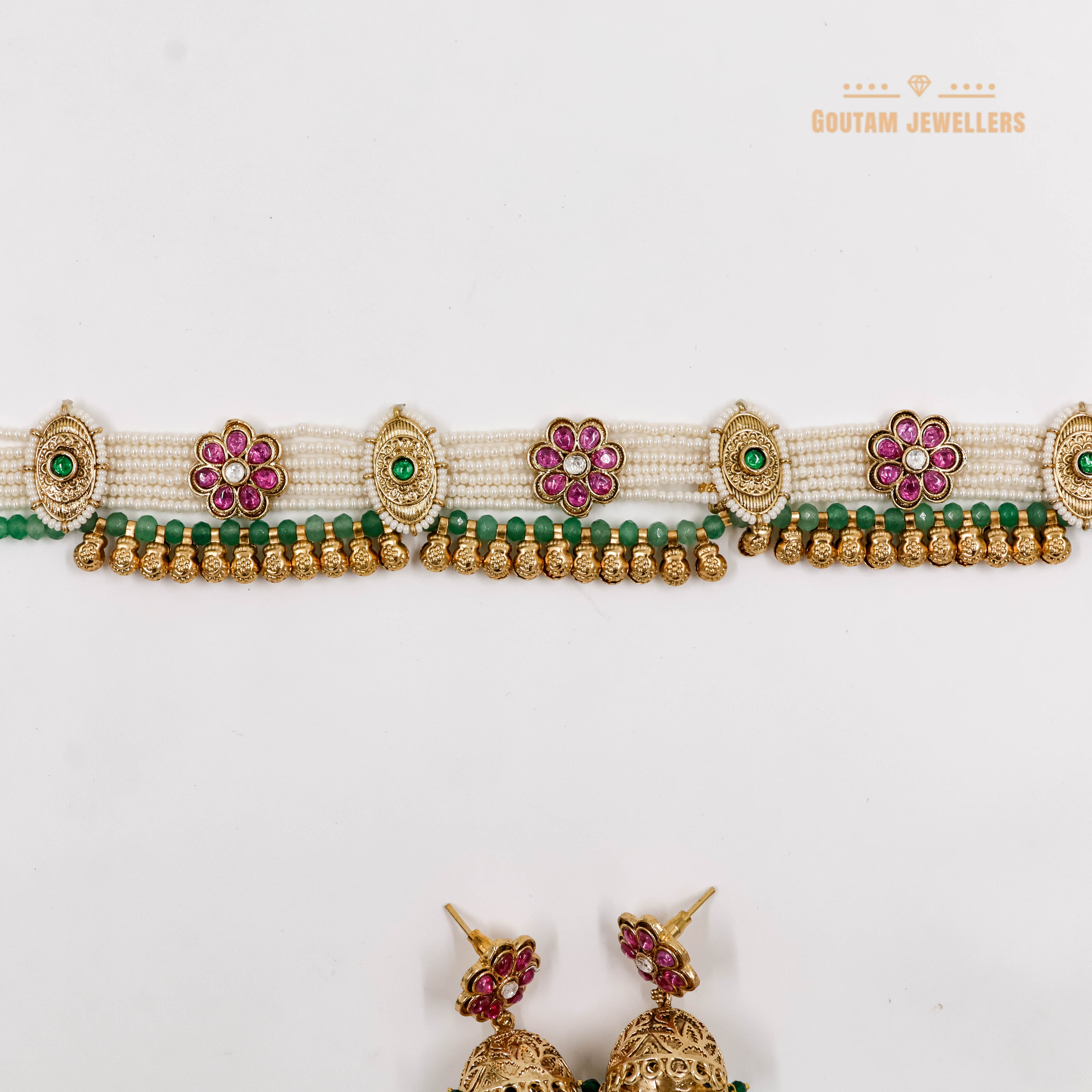 Goutam Jewellers By Ashok Rathod - Swarovski Kundan Choker Set