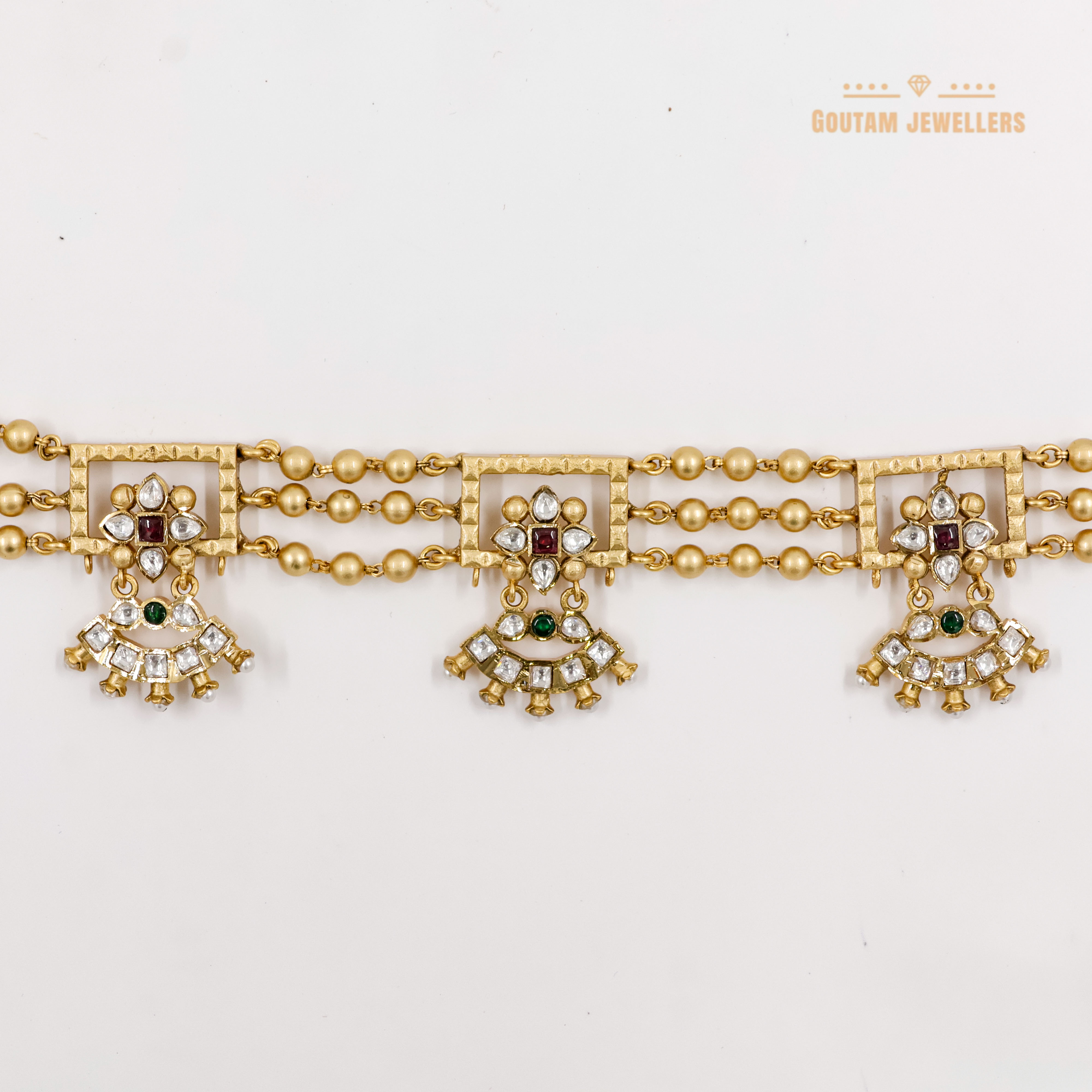Goutam Jewellers By Ashok Rathod - Matte Golden ball Choker Set