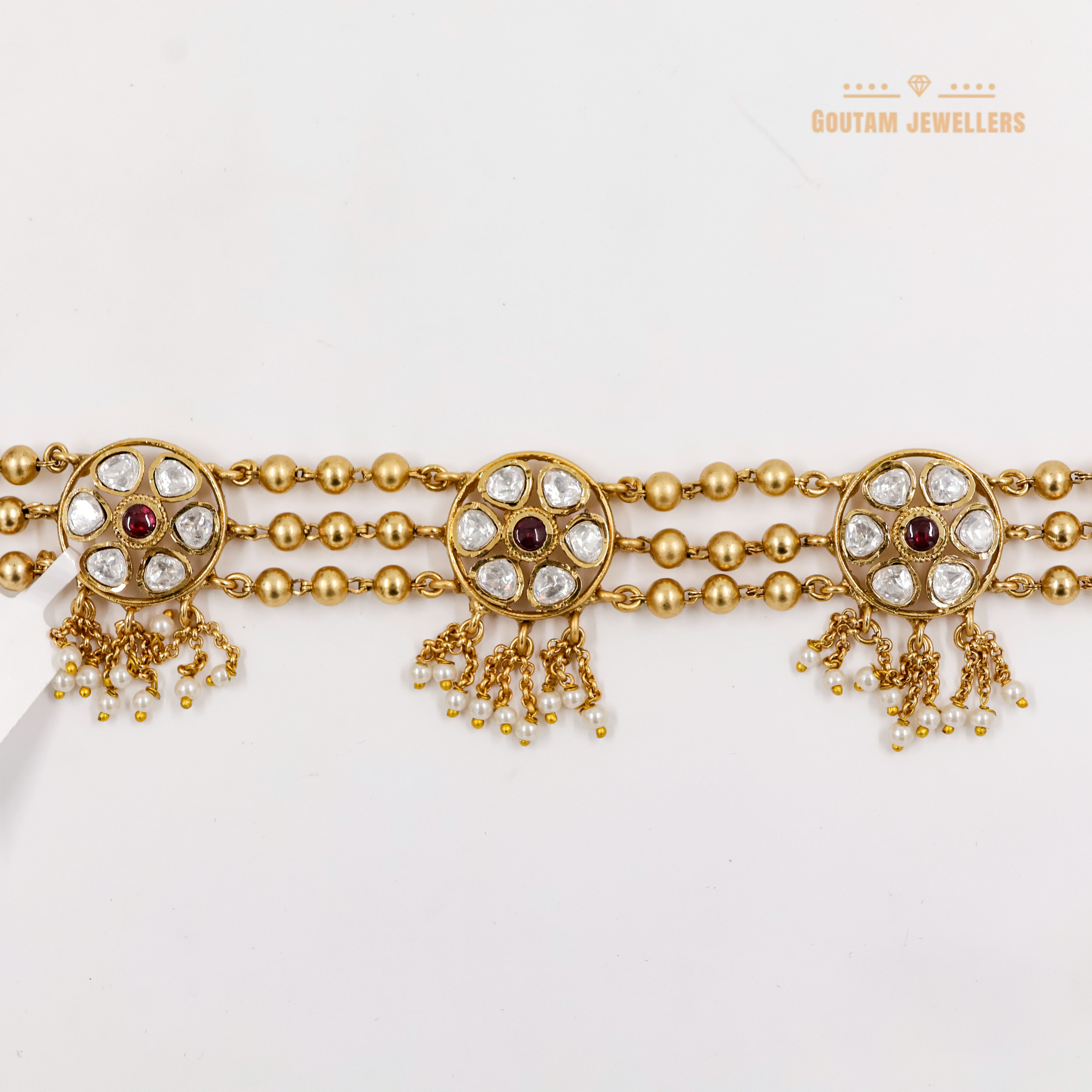 Goutam Jewellers By Ashok Rathod - Matte Golden ball Choker Set