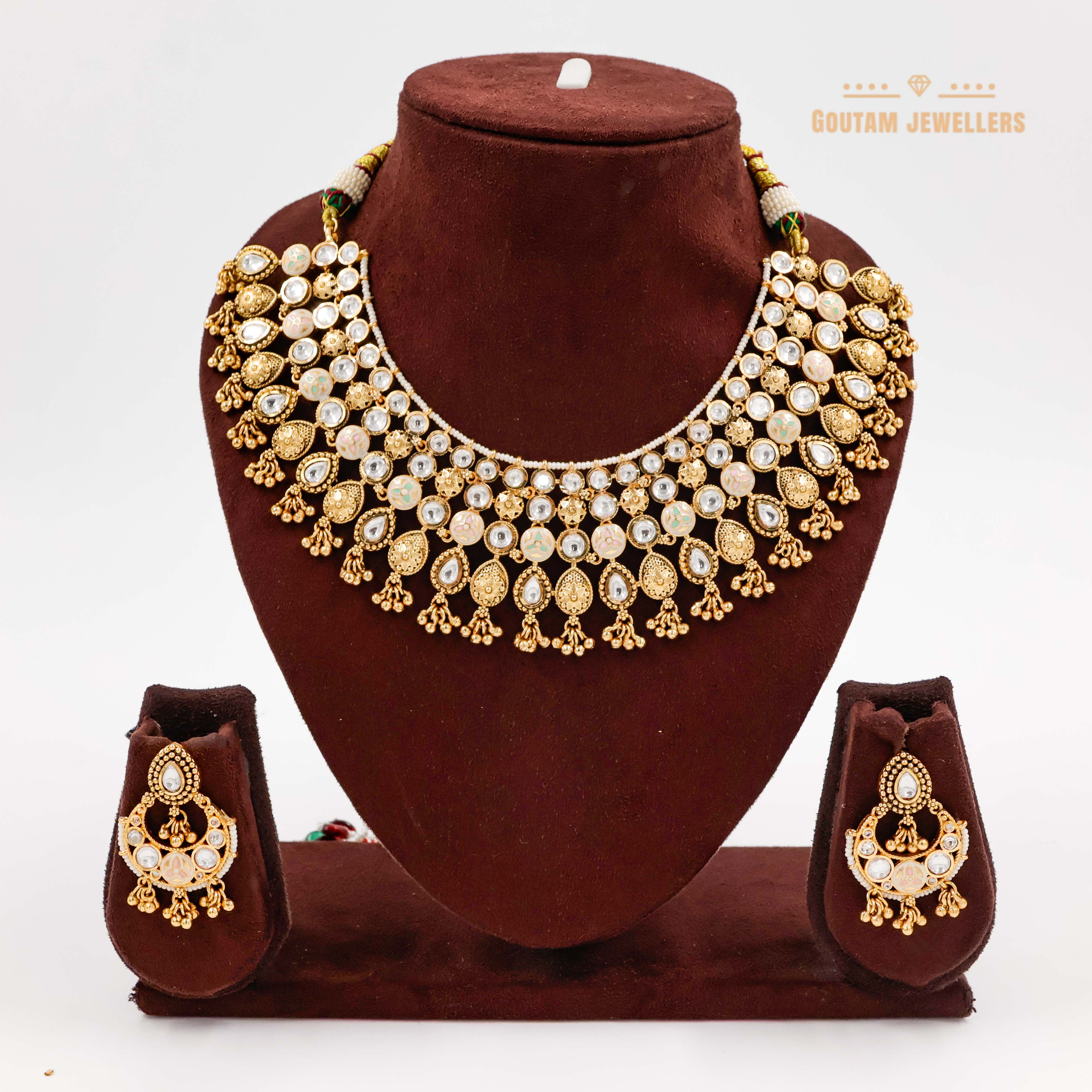 Goutam Jewellers By Ashok Rathod - Rajwadi Polki Kundan Set