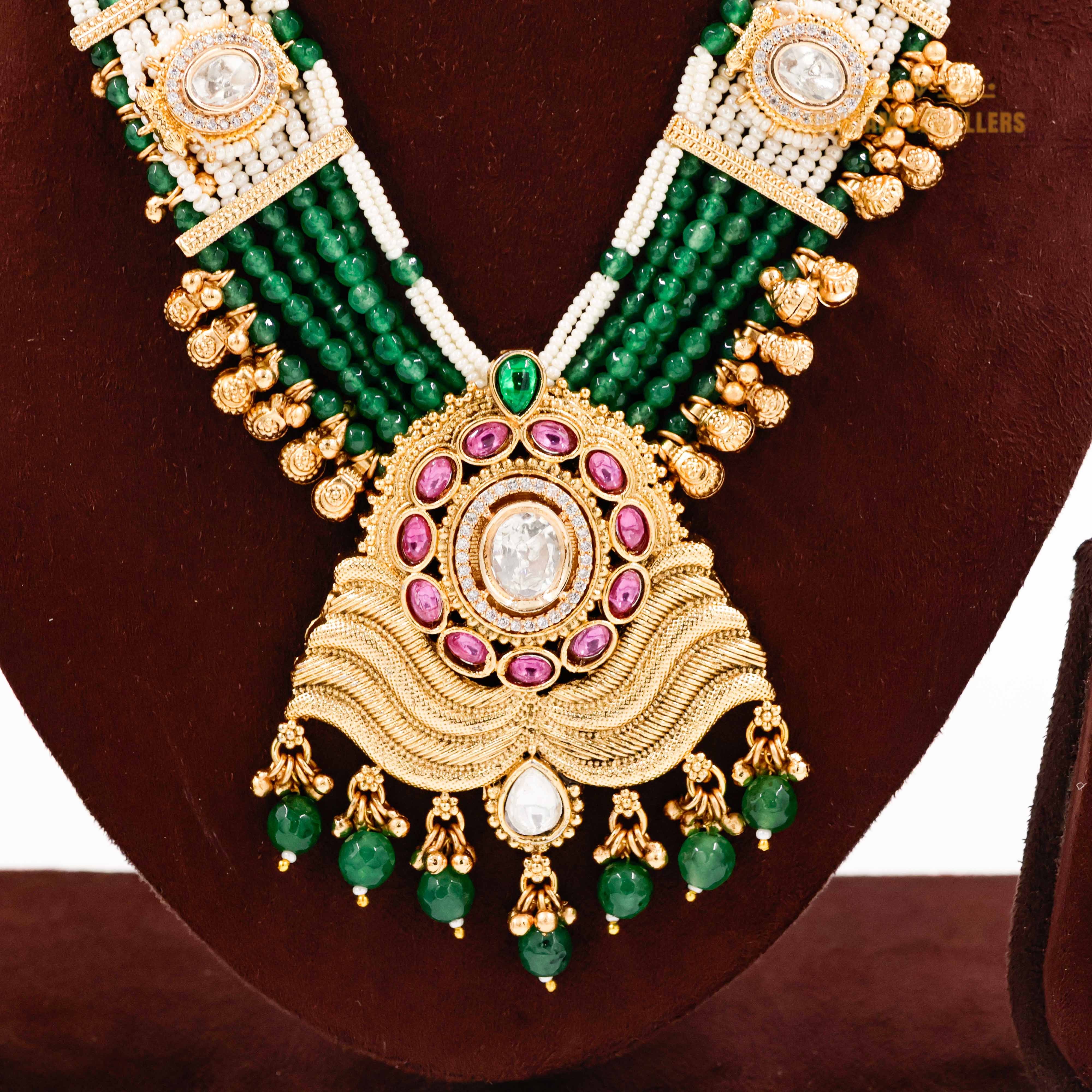 Goutam Jewellers By Ashok Rathod - Mini Long Antique Set