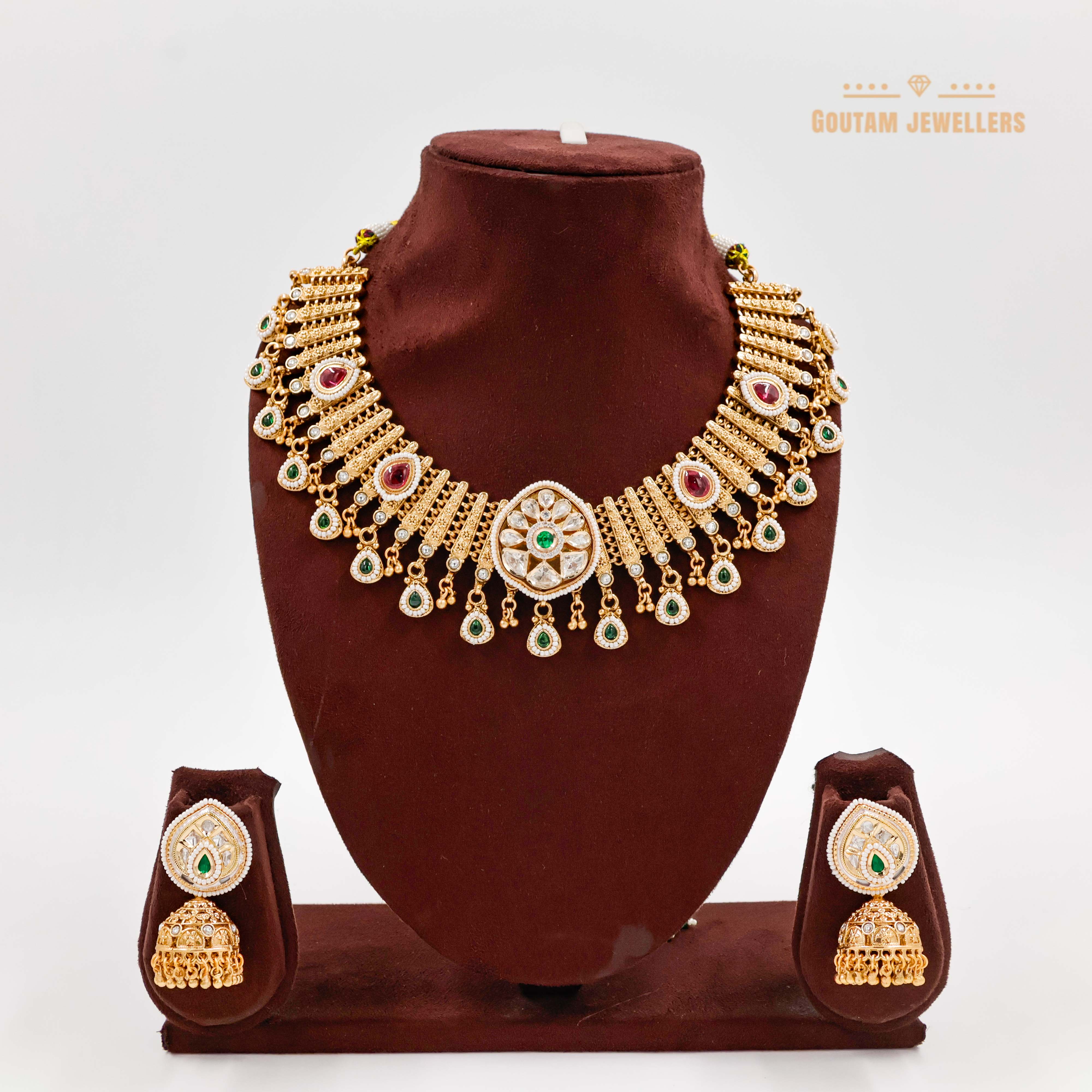 Goutam Jewellers By Ashok Rathod - Lakshmi Antique Designer Set