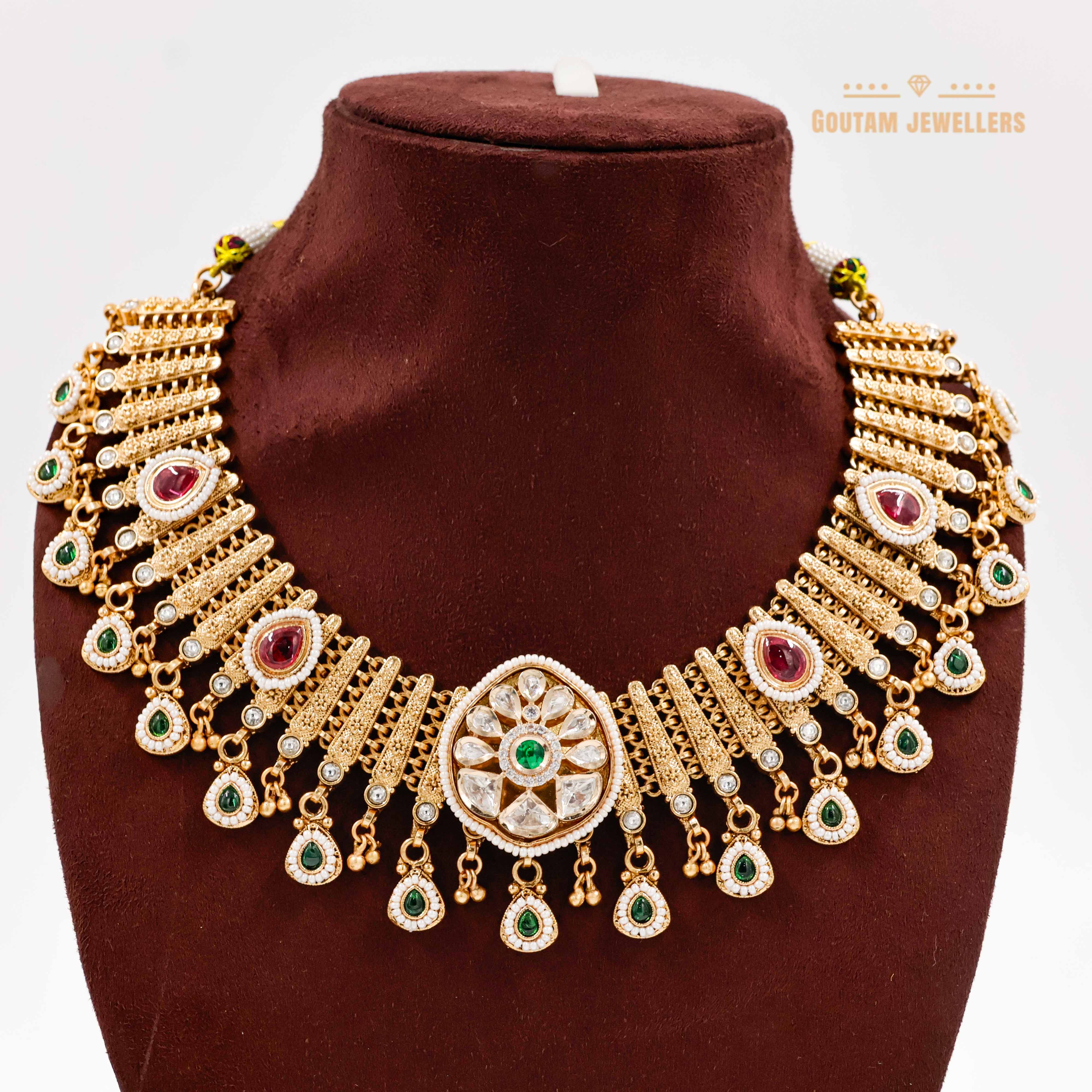 Goutam Jewellers By Ashok Rathod - Lakshmi Antique Designer Set