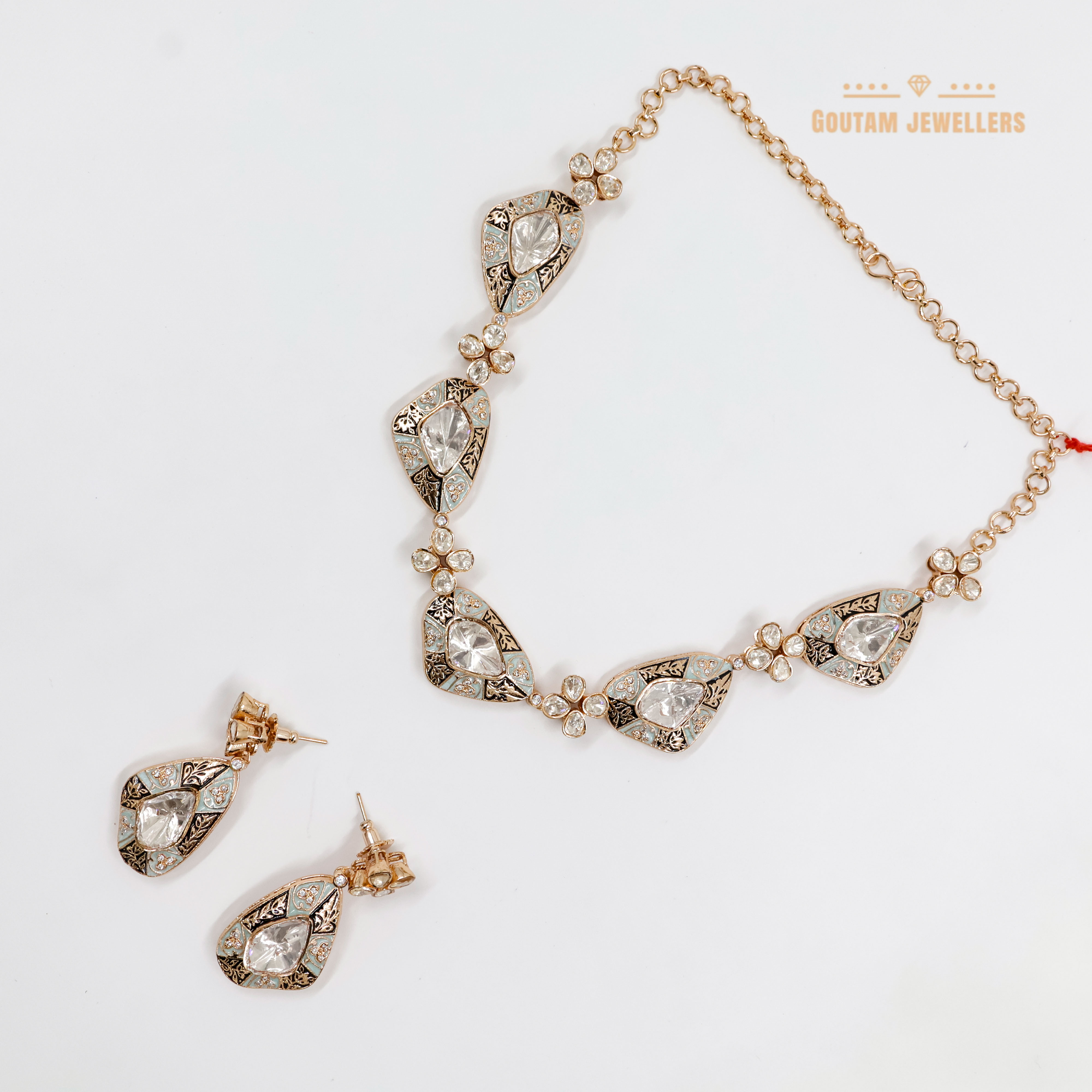 Goutam Jewellers By Ashok Rathod - English Color Designer moissanite Set