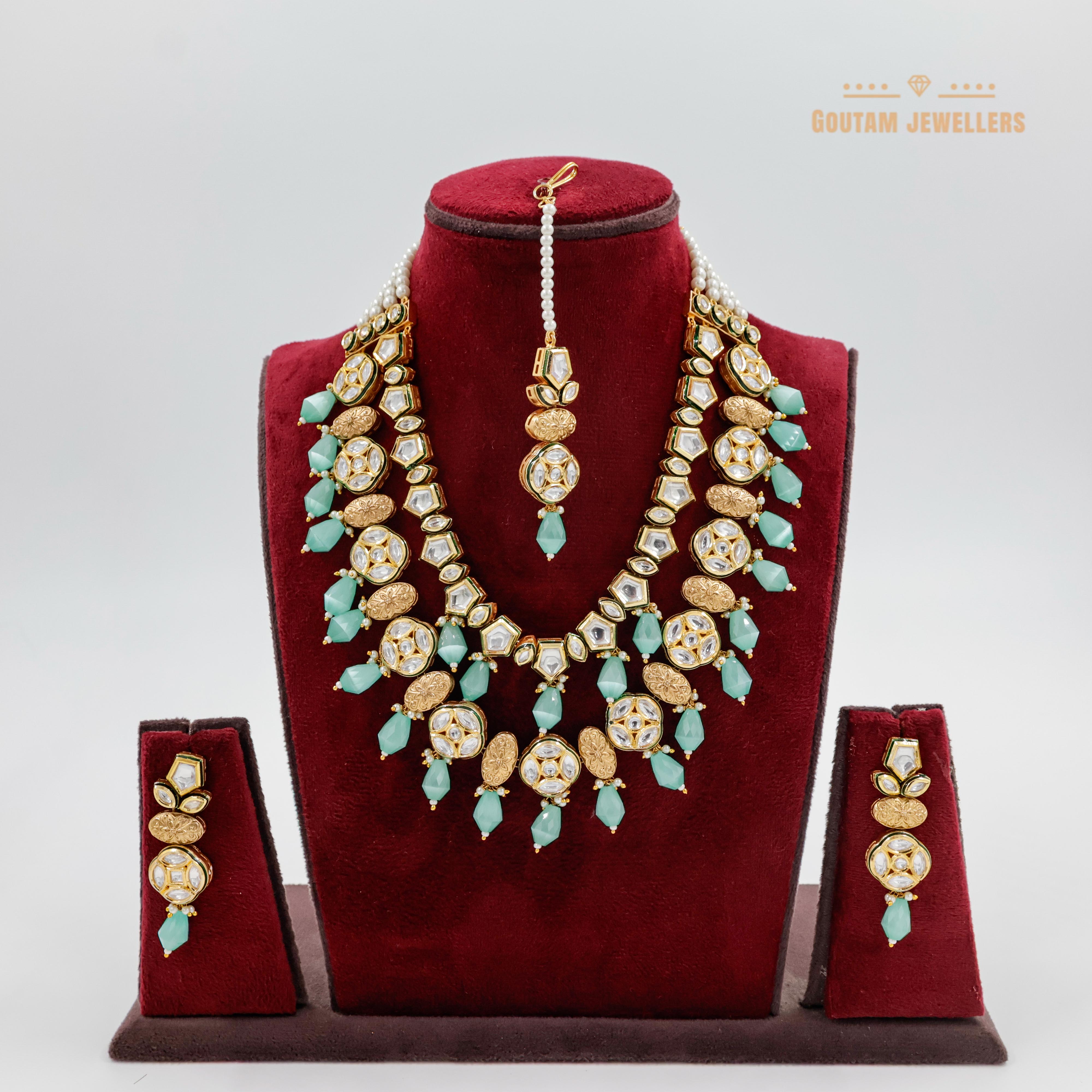 Goutam Jewellers By Ashok Rathod - 2Layers Moissanite Kundan Set
