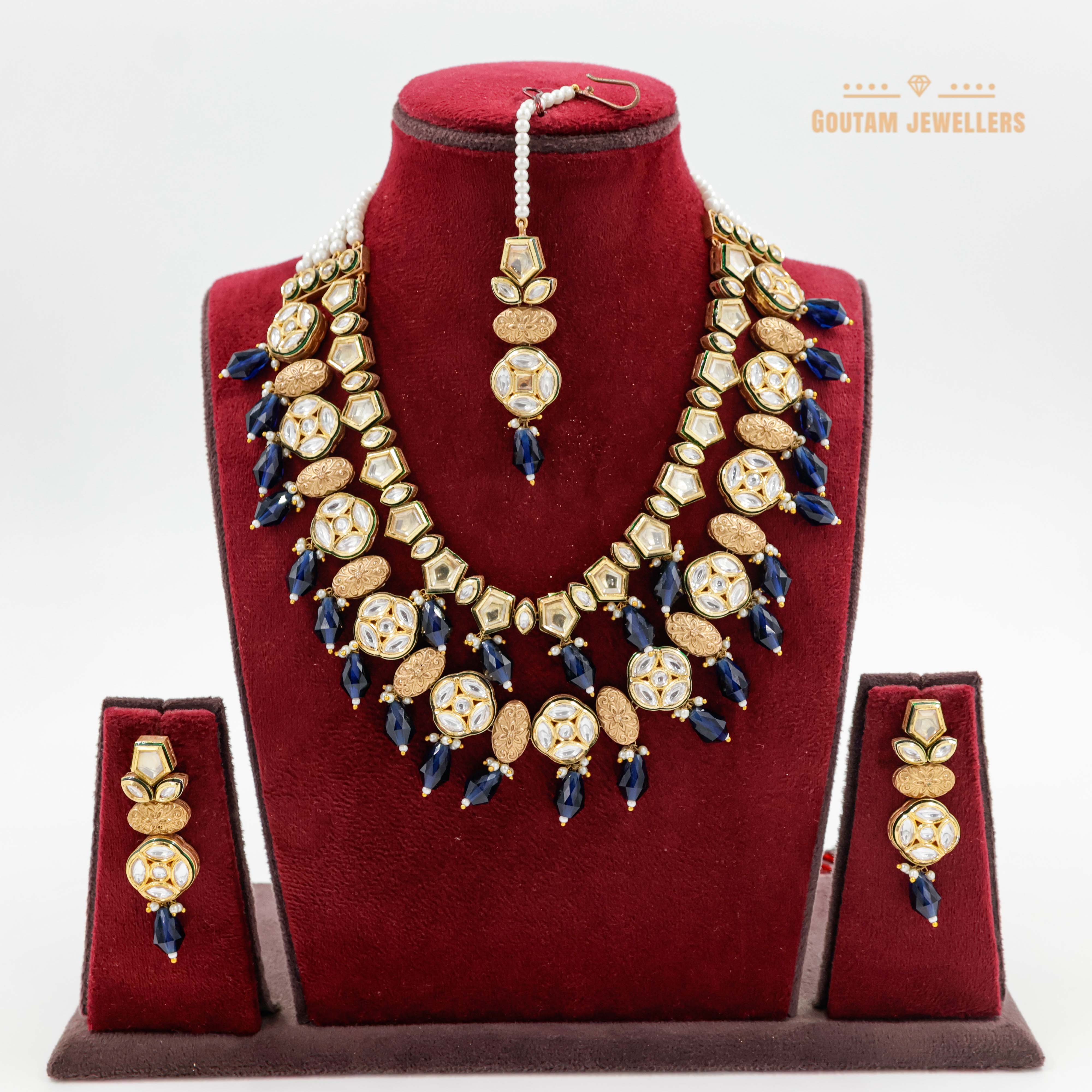 Goutam Jewellers By Ashok Rathod - 2Layers Moissanite Kundan Set