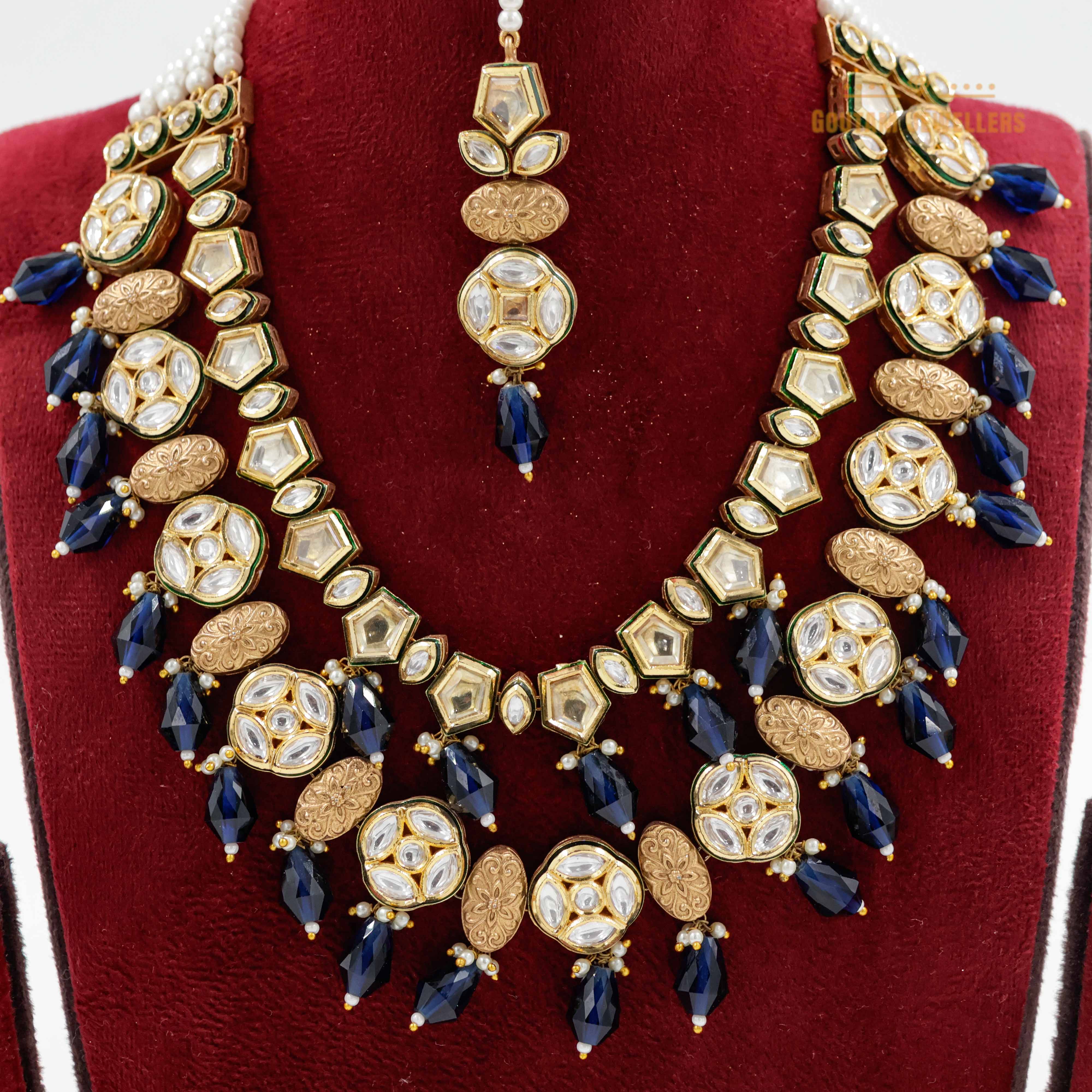 Goutam Jewellers By Ashok Rathod - 2Layers Moissanite Kundan Set