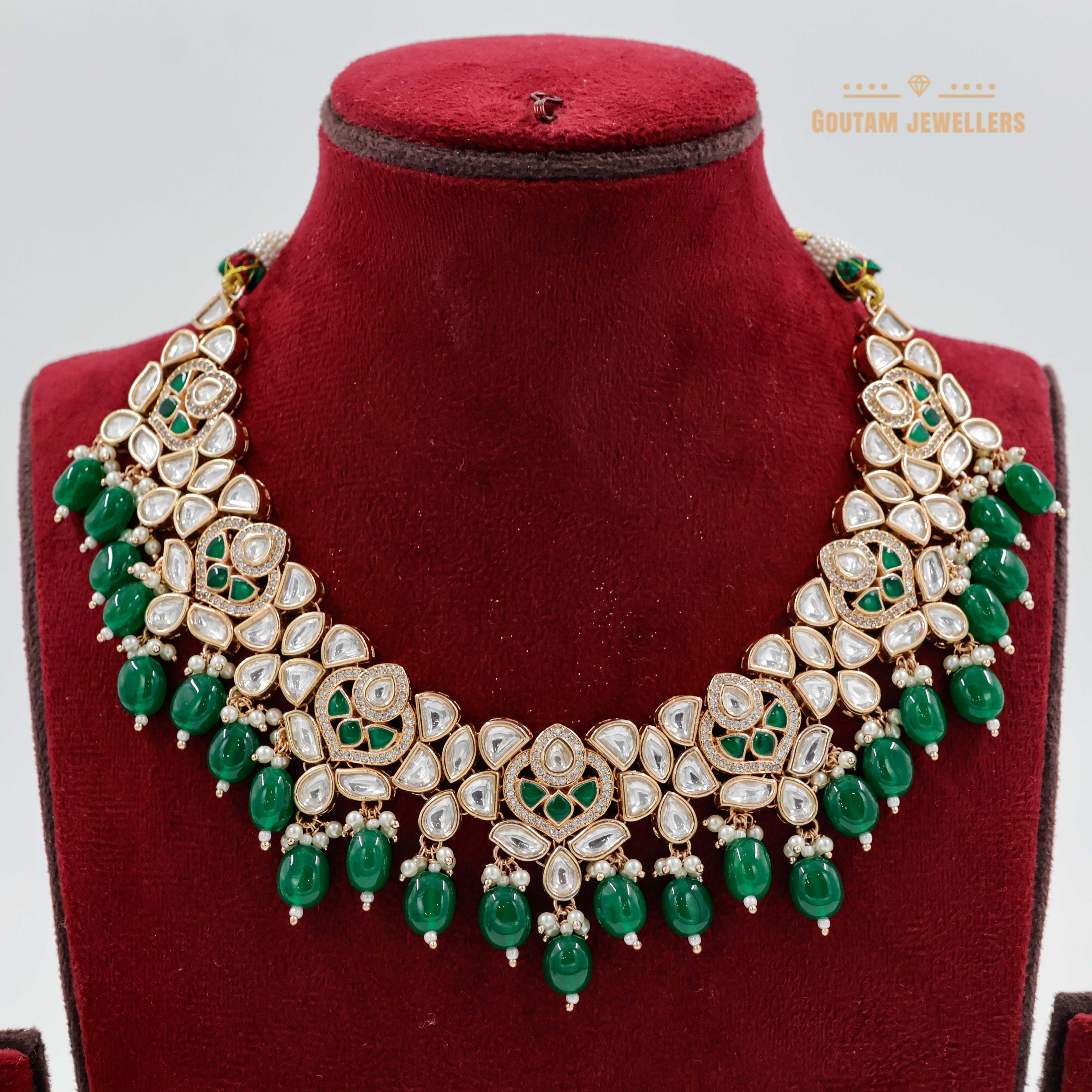 Goutam Jewellers By Ashok Rathod - Designer Moissanite Kundan Set