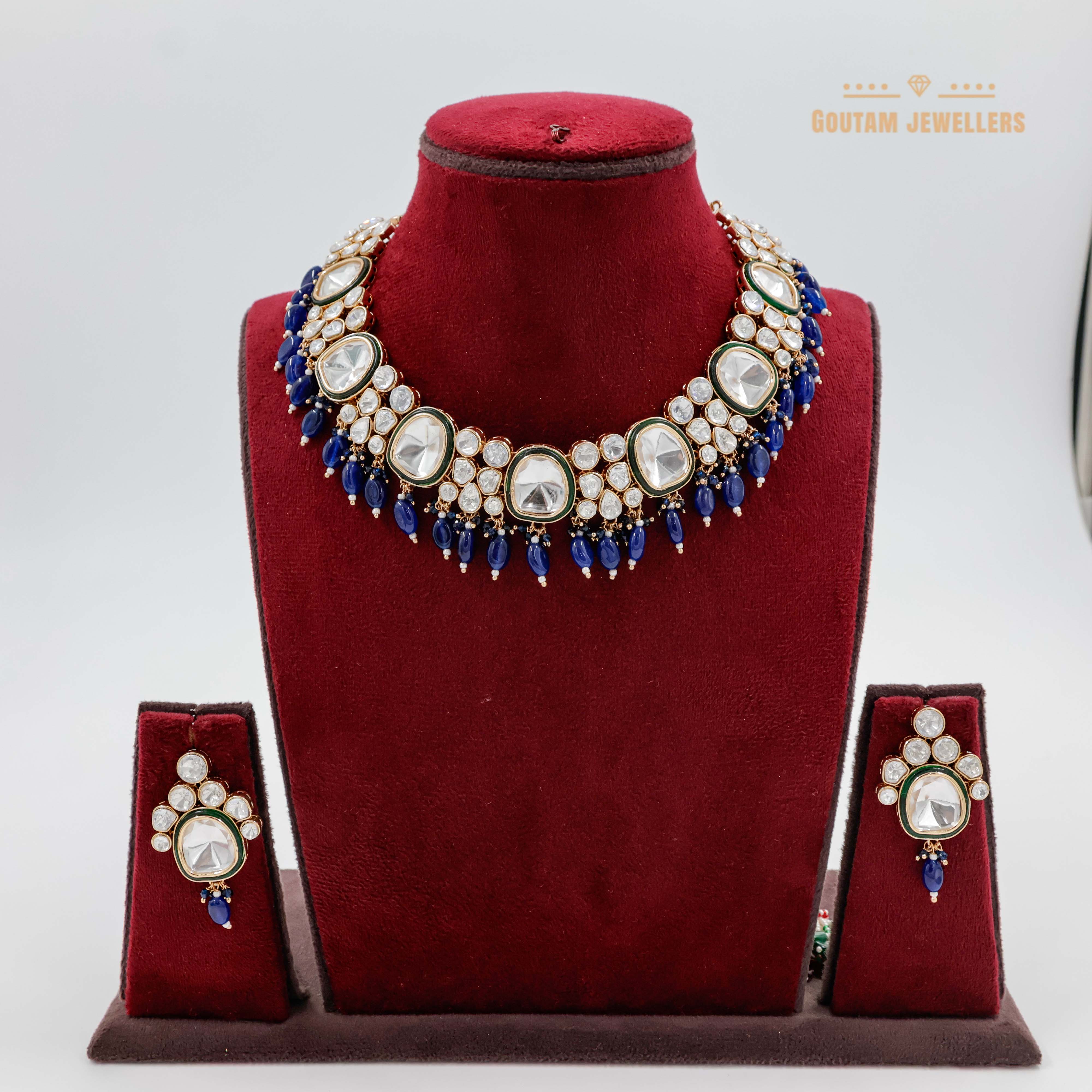 Goutam Jewellers By Ashok Rathod - Designer Moissanite Kundan Set