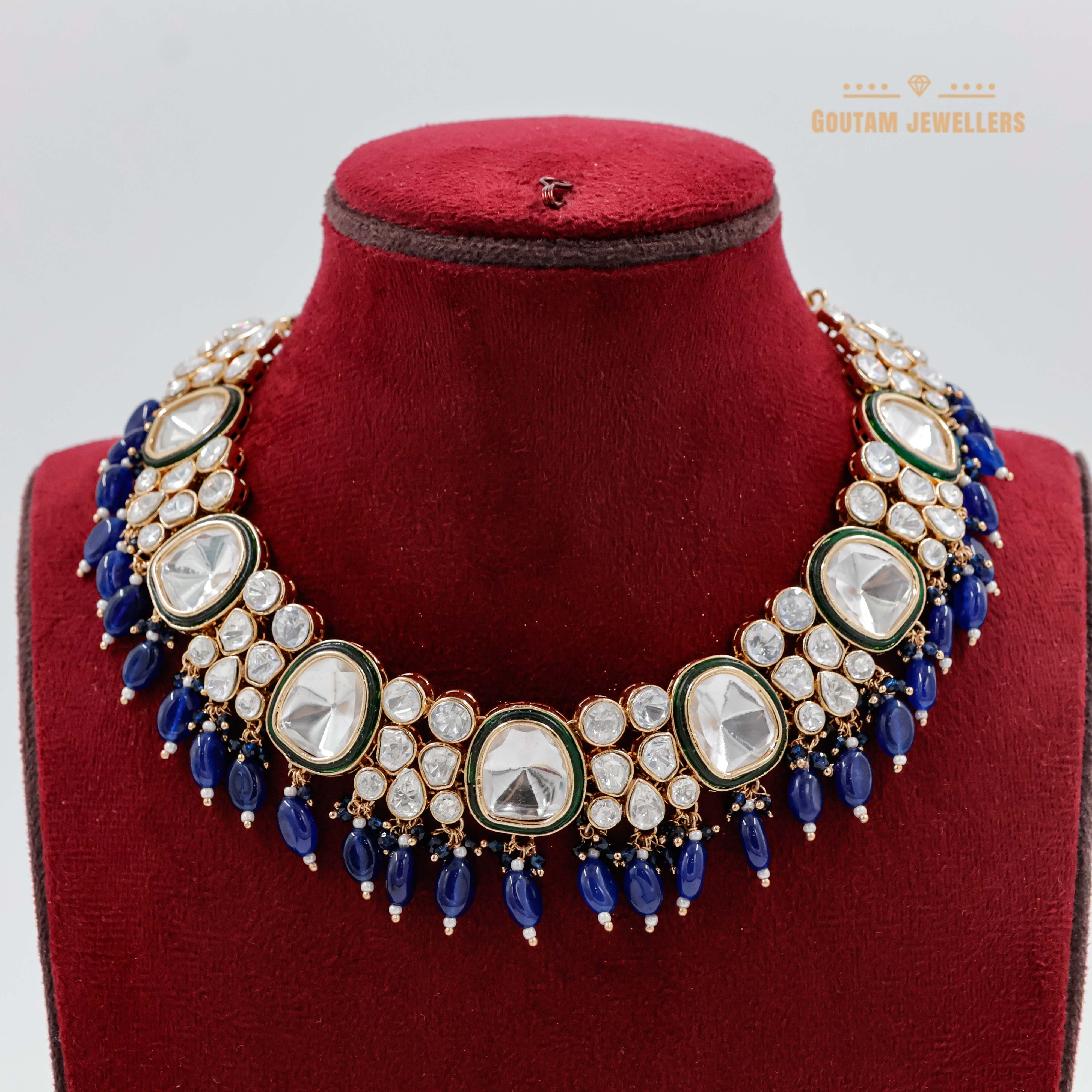 Goutam Jewellers By Ashok Rathod - Designer Moissanite Kundan Set