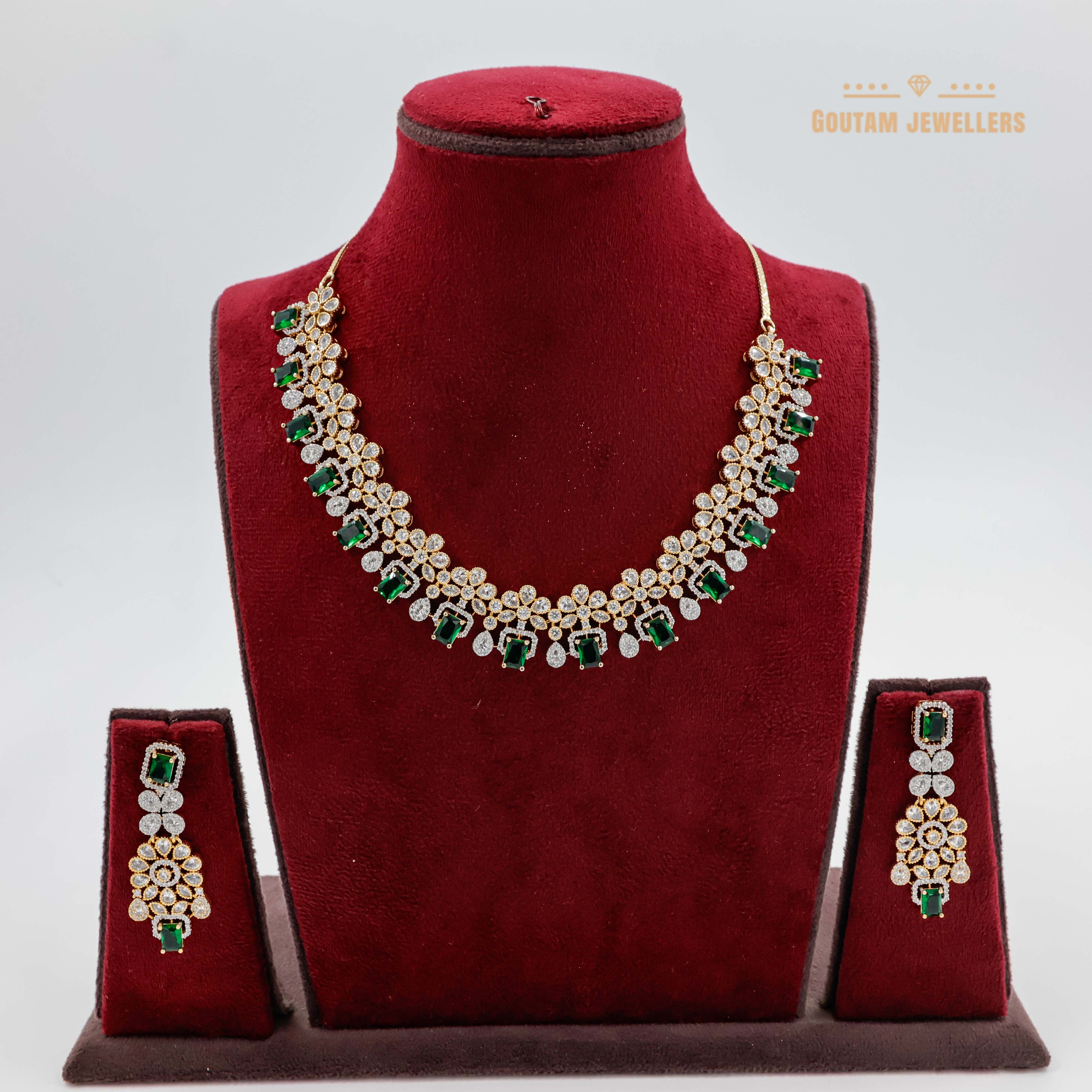 Goutam Jewellers By Ashok Rathod - Designer Cz Necklace Set