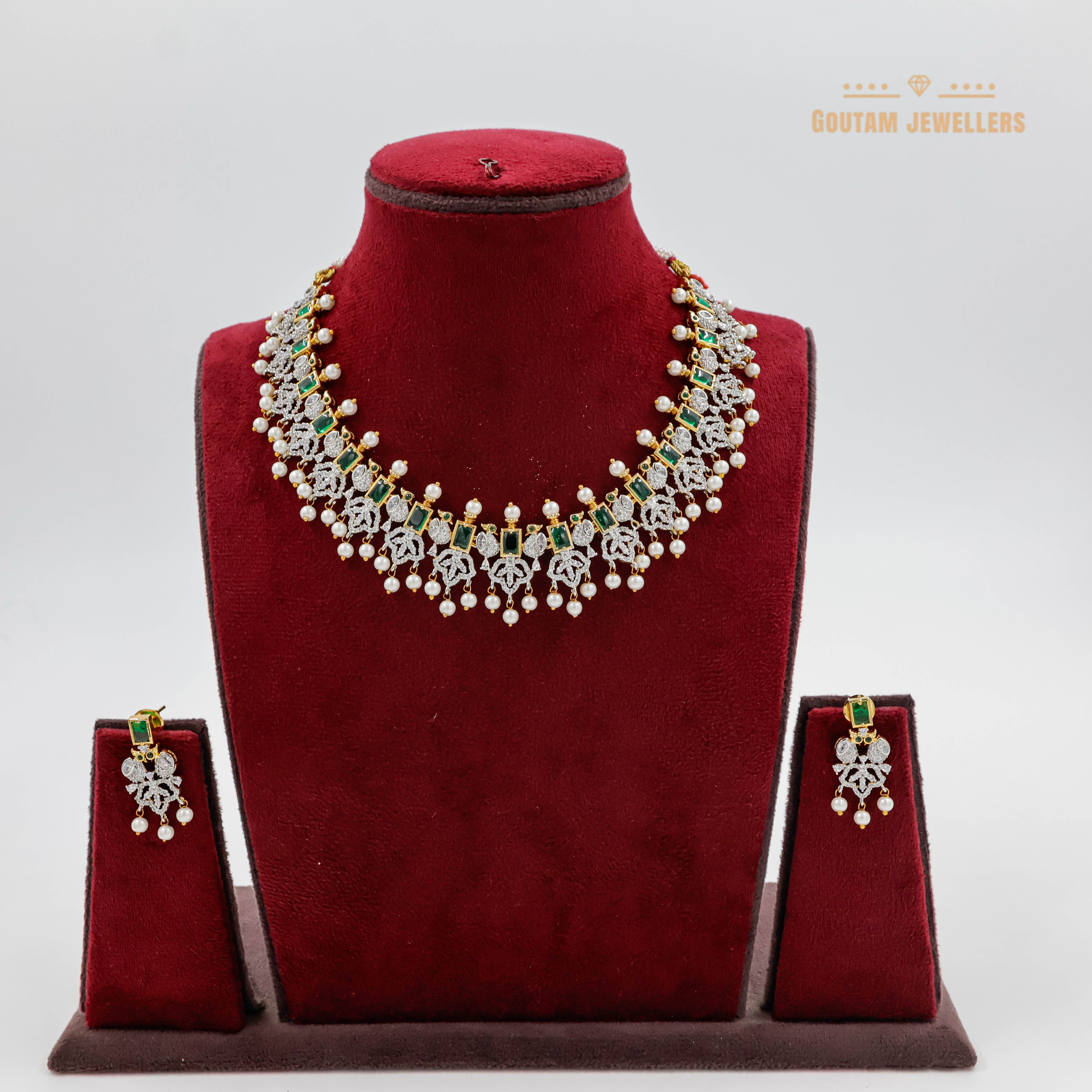 Goutam Jewellers By Ashok Rathod - Tempu Cz Necklace Set