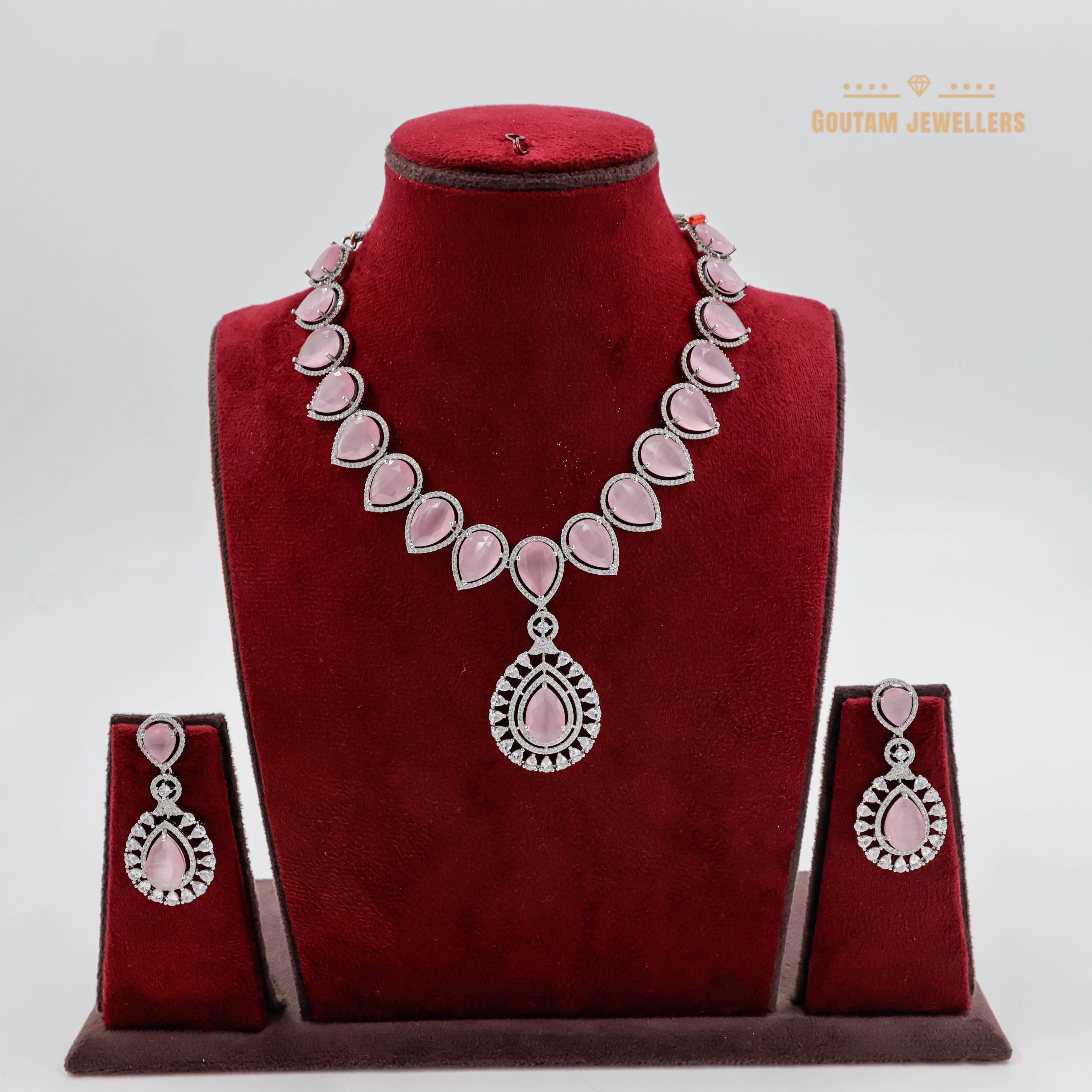 Goutam Jewellers By Ashok Rathod - Zircon Stones Cz Necklace Set