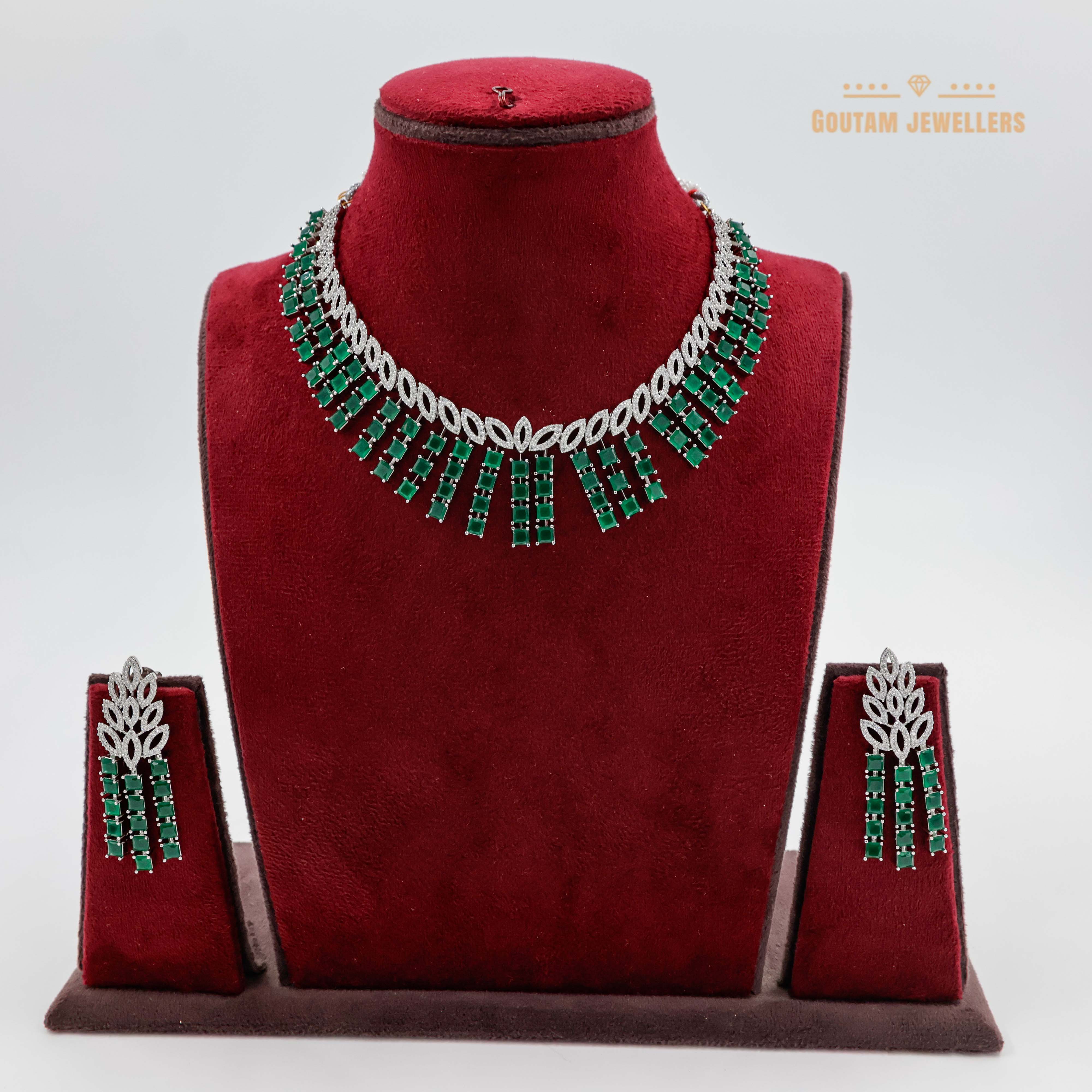 Goutam Jewellers By Ashok Rathod - Fancy Cz Necklace Set