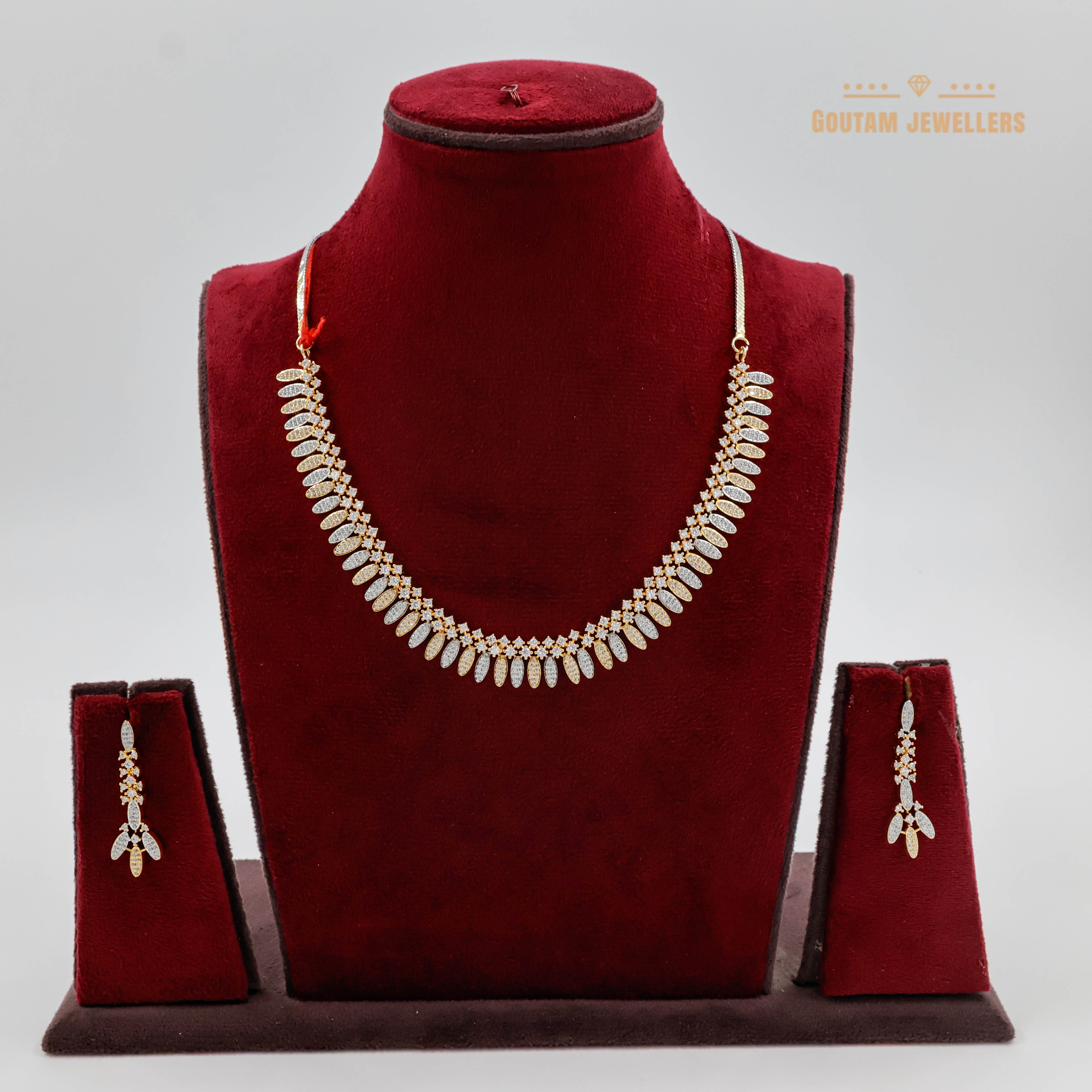 Goutam Jewellers By Ashok Rathod - Cz Necklace Set 164