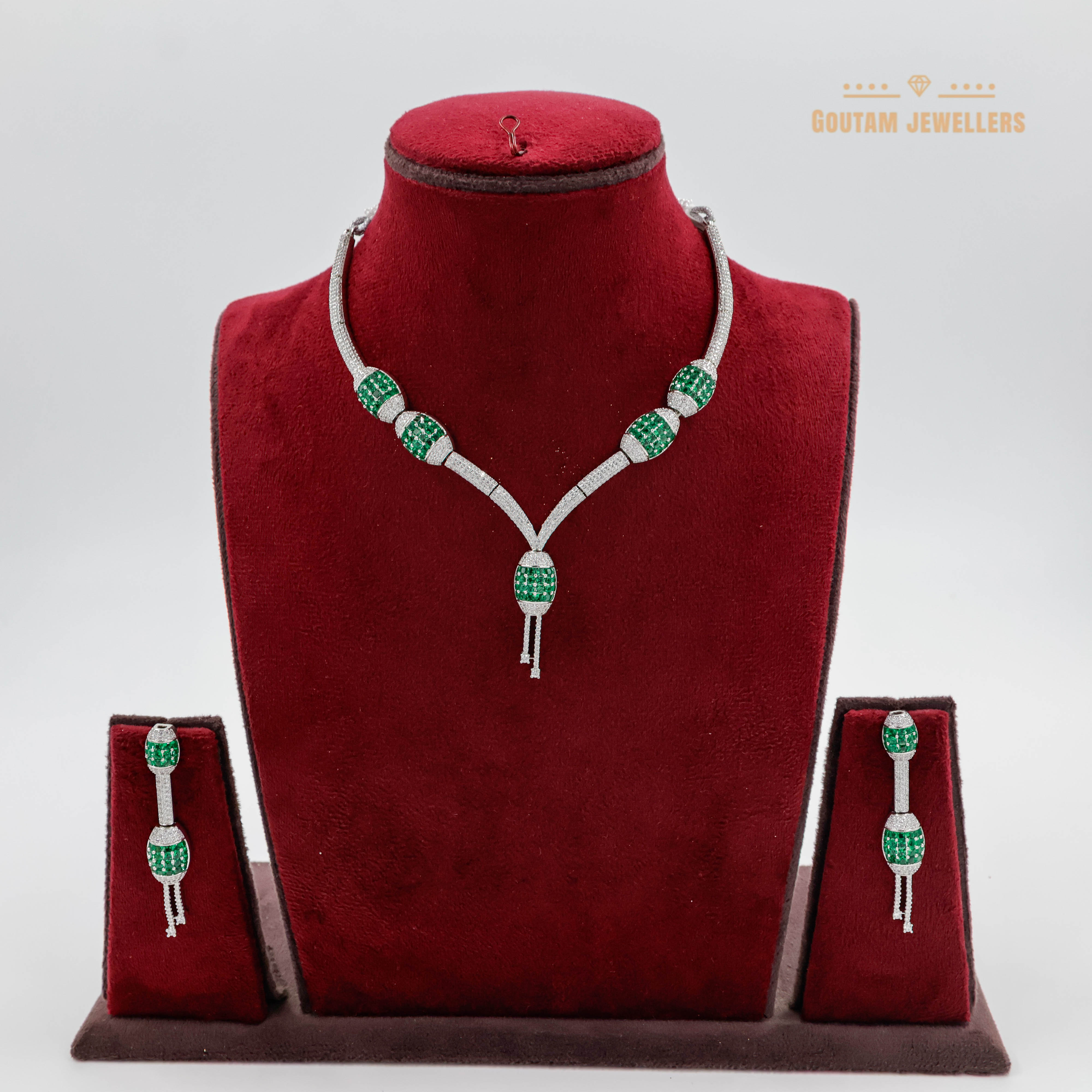 Goutam Jewellers By Ashok Rathod - Designer CZ Necklace Set