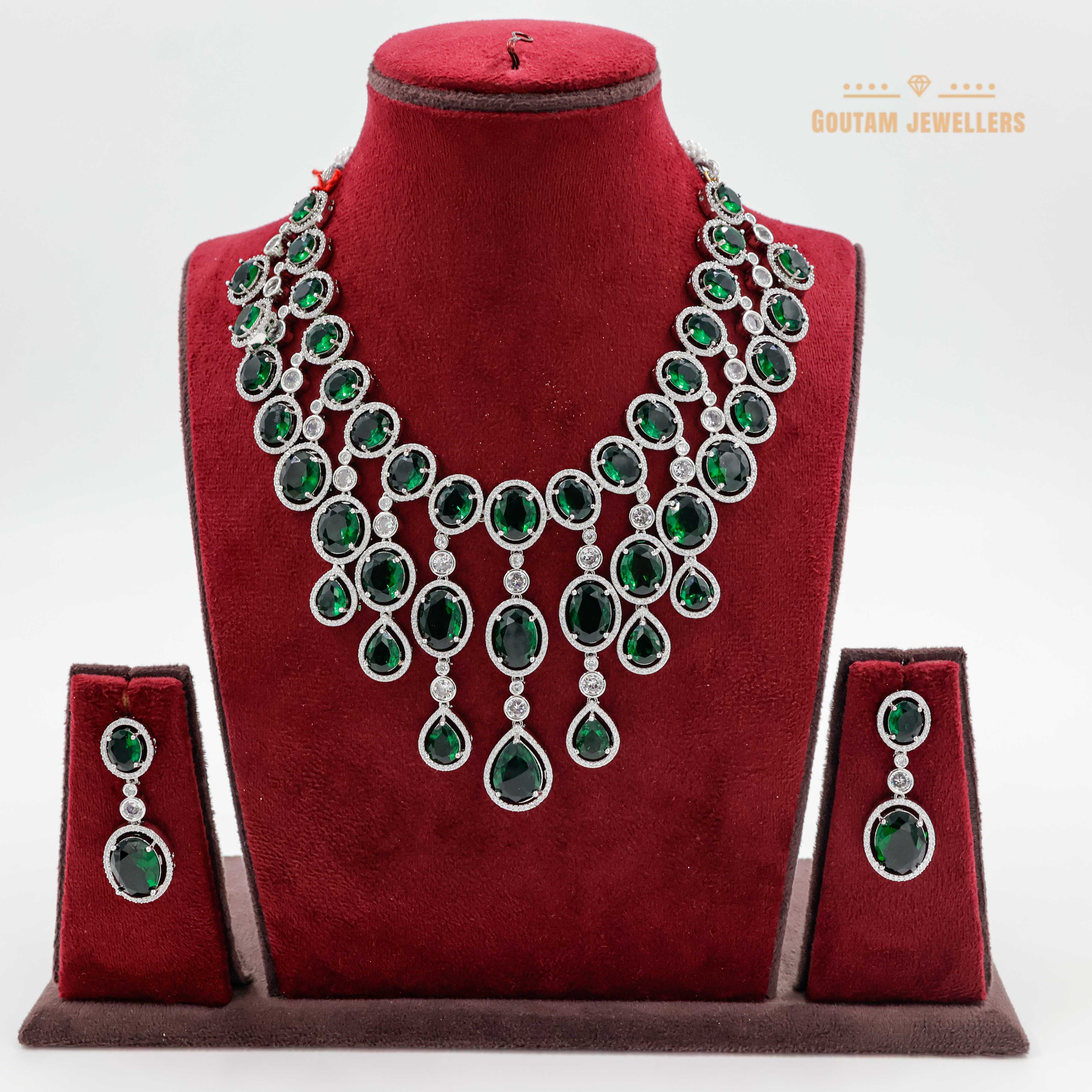Goutam Jewellers By Ashok Rathod - Ambani InspiRed CZ Necklace Set