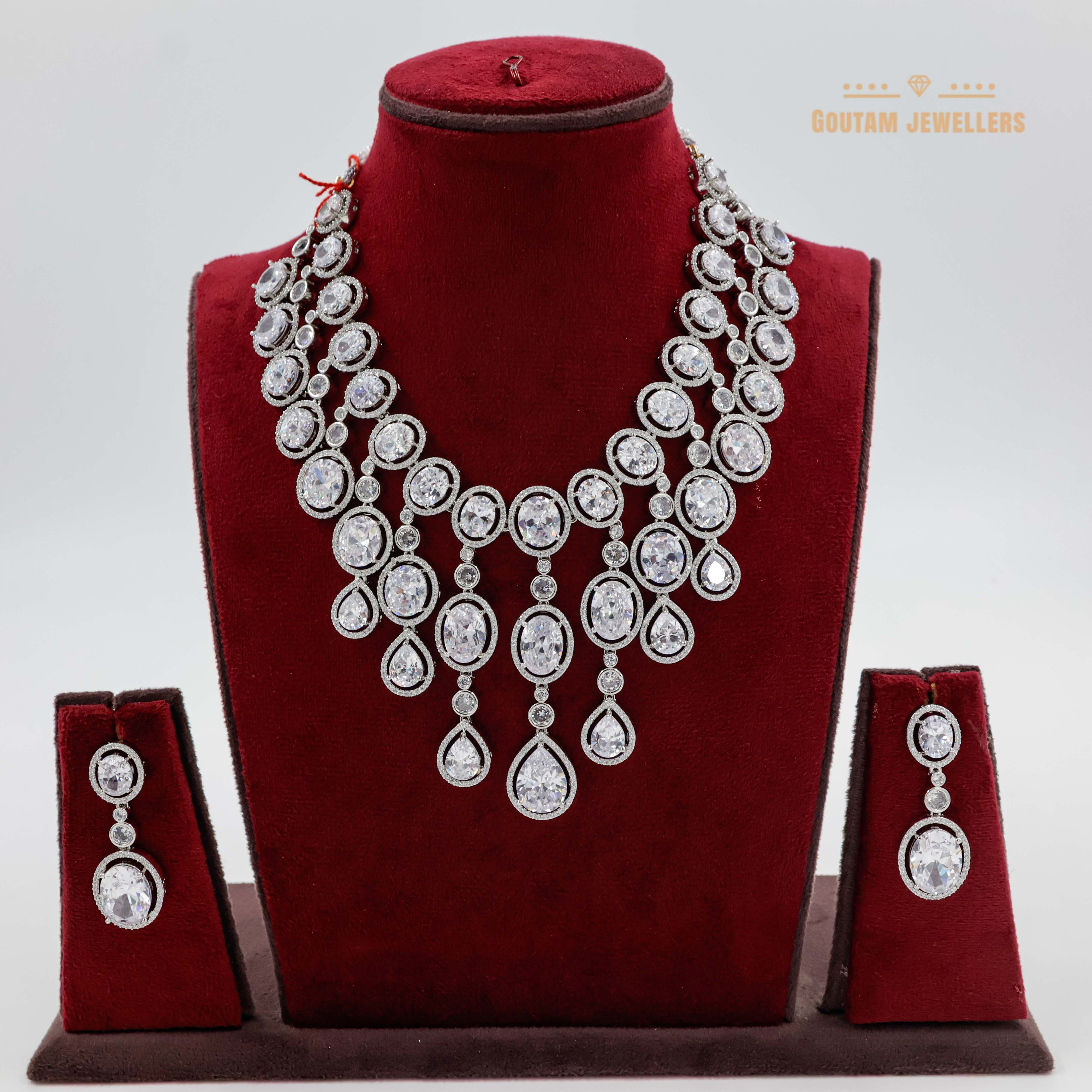 Goutam Jewellers By Ashok Rathod - Ambani InspiRed CZ Necklace Set