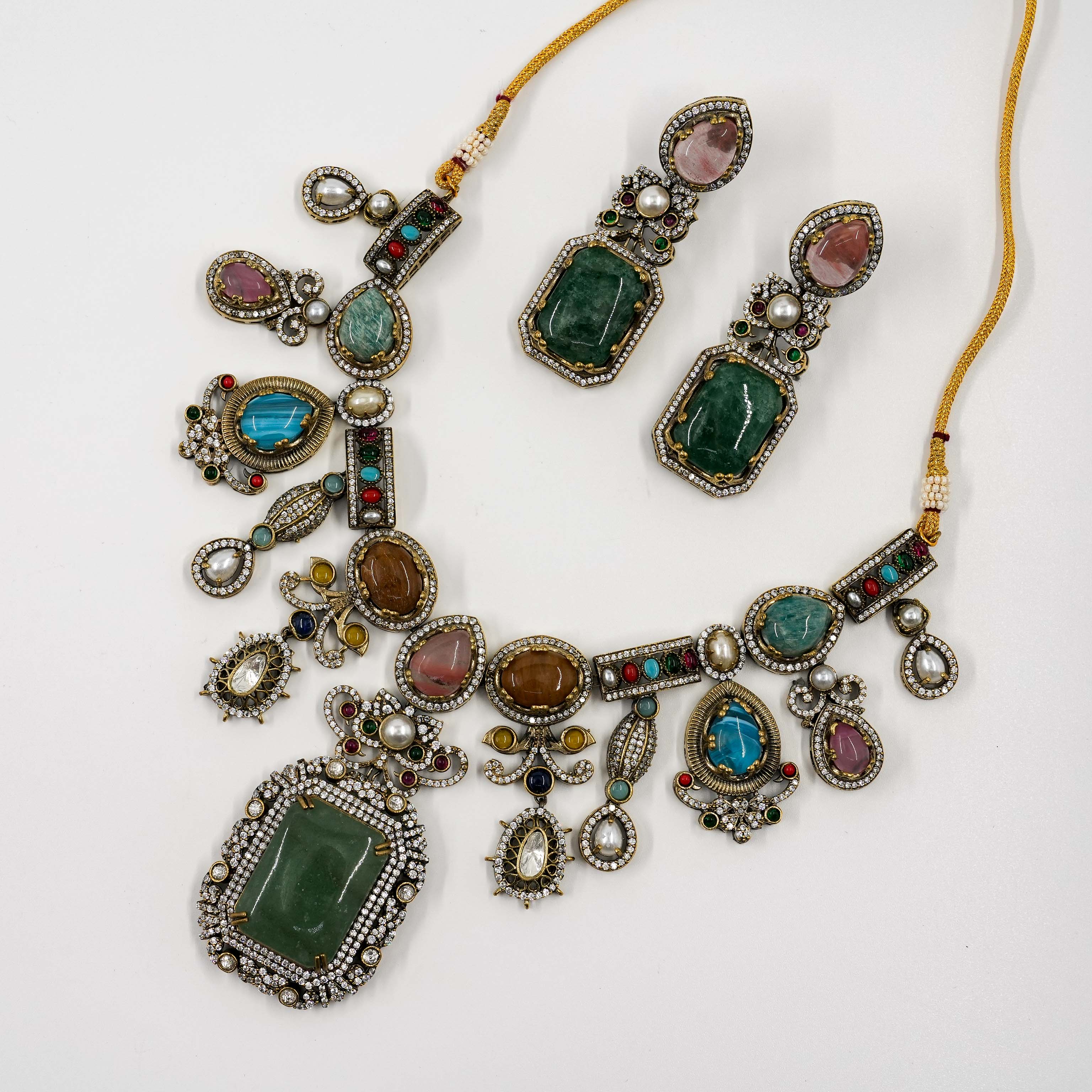 Goutam Jewellers By Ashok Rathod - Sabya-Inspired Heritage Natural Stone Seta