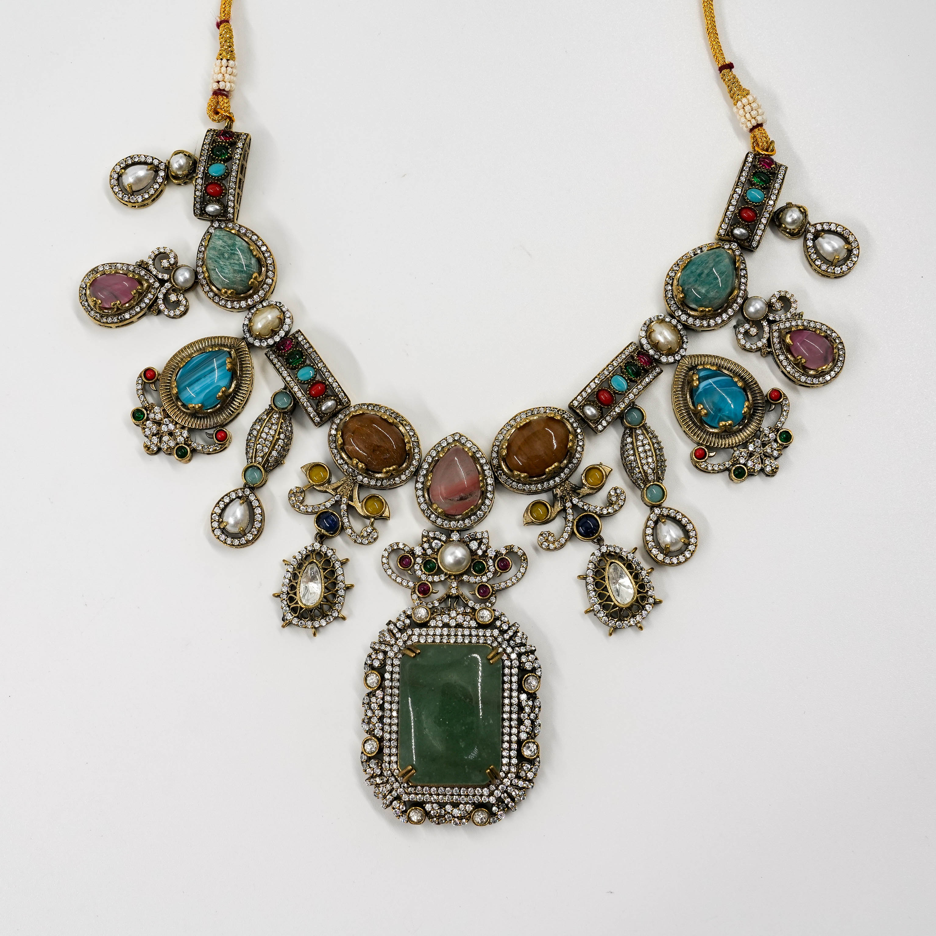 Goutam Jewellers By Ashok Rathod - Sabya-Inspired Heritage Natural Stone Seta
