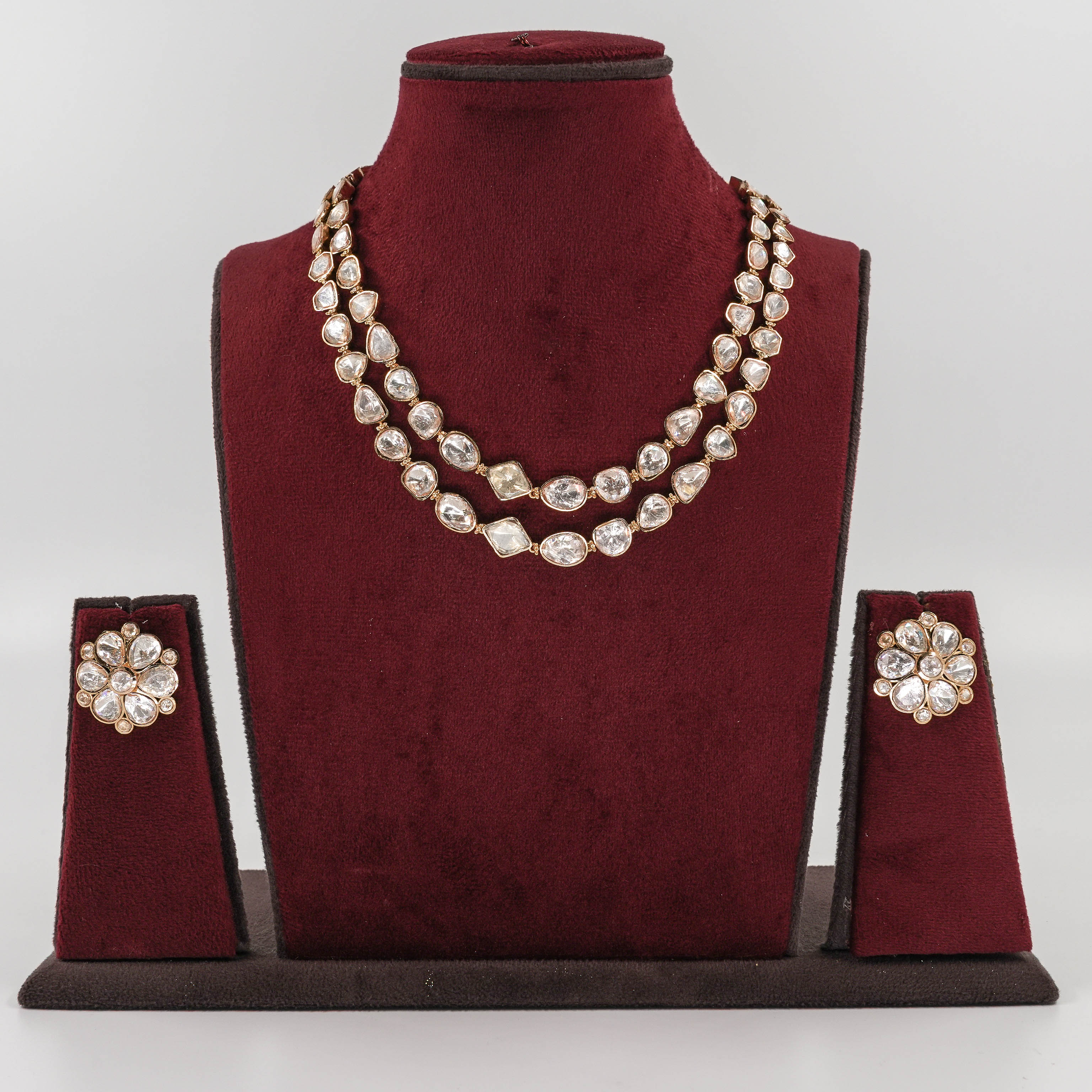 Designer 2 Layer LVPolki Kundan set