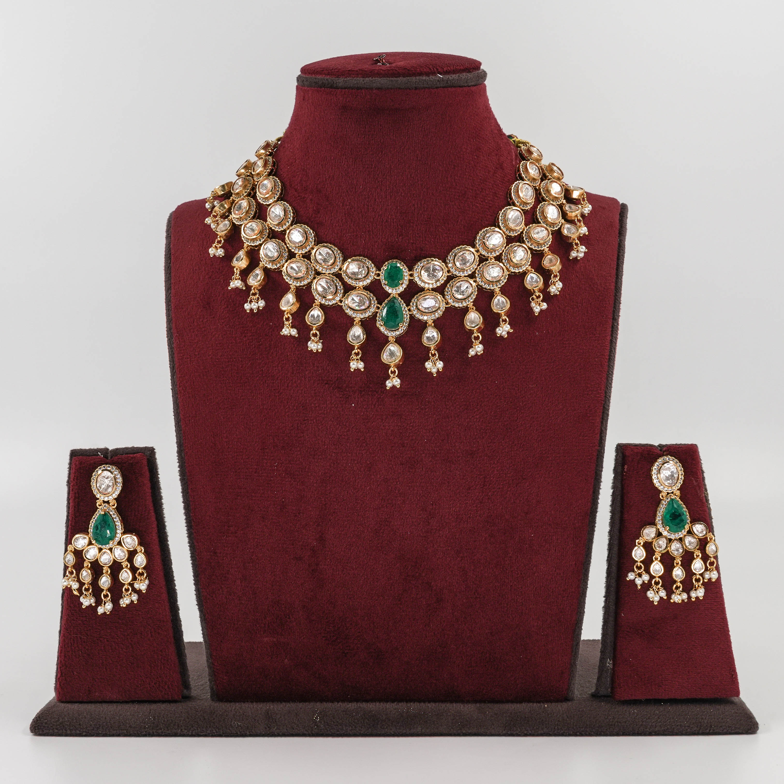 Mehek 2 Line LVPolki Kundan set