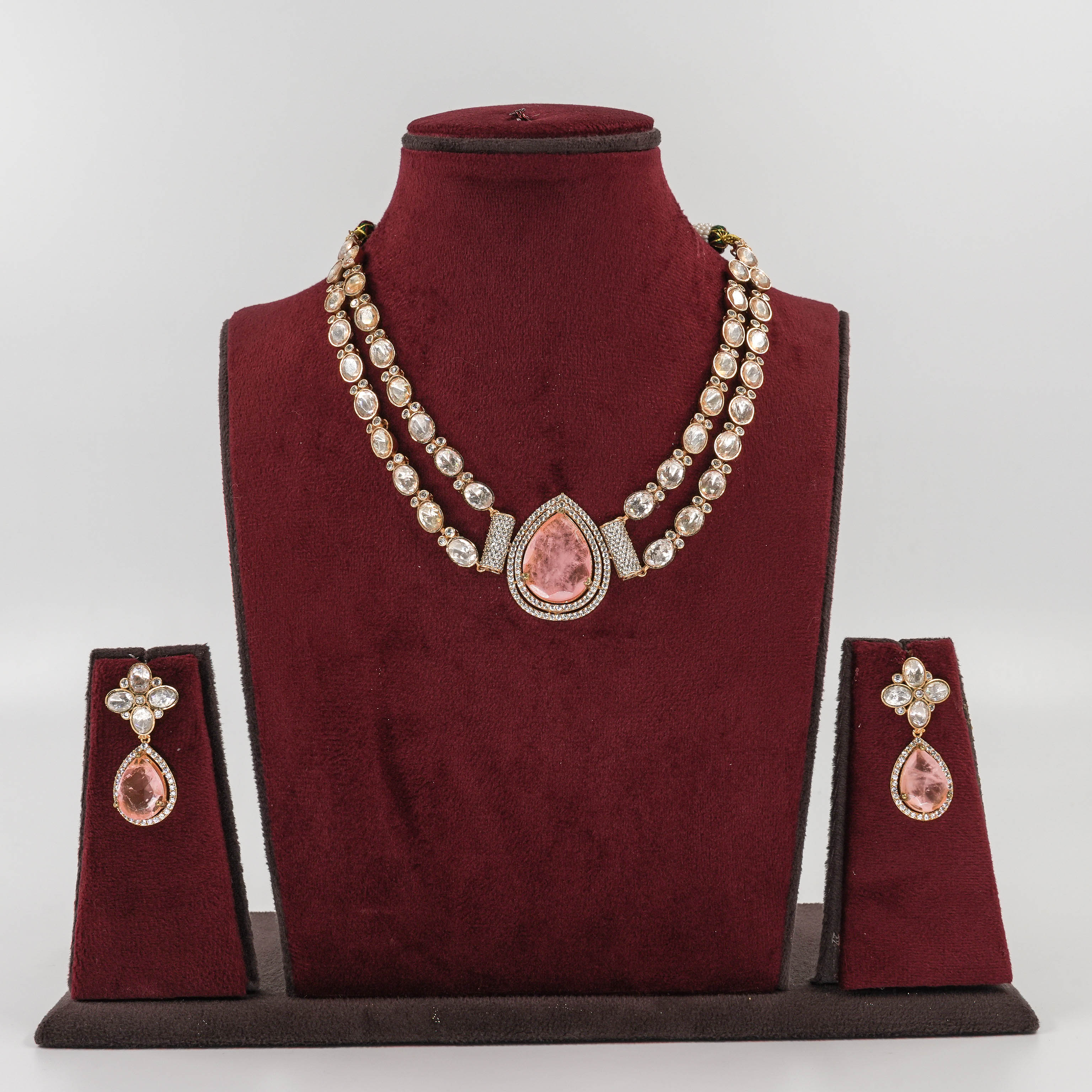 vansika Design 2 line LVPolki Kundan set