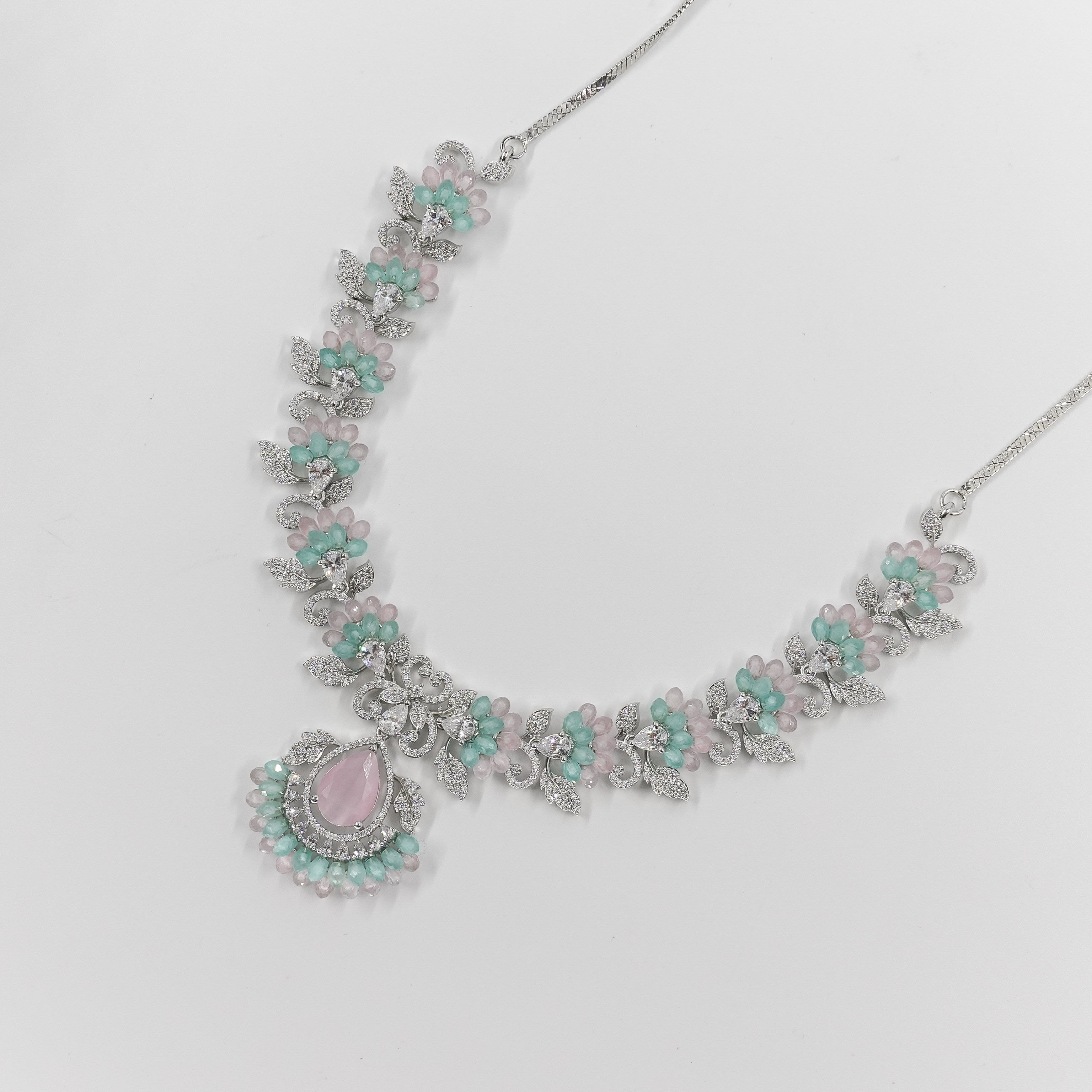 Goutam Jewellers By Ashok Rathod - Designer Monalisa beads CZ Necklace set