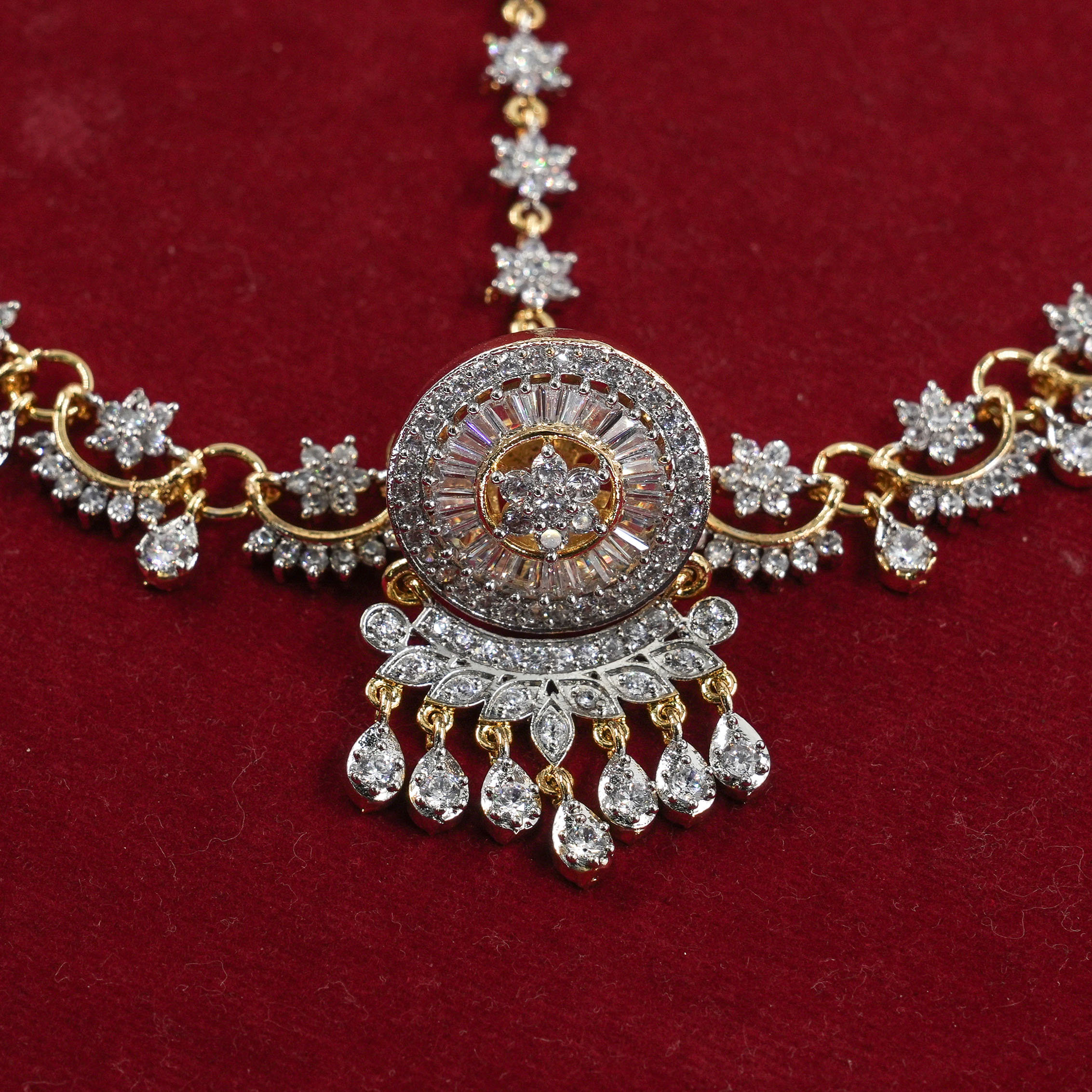 Goutam Jewellers By Ashok Rathod - American Diamond flower design Bor