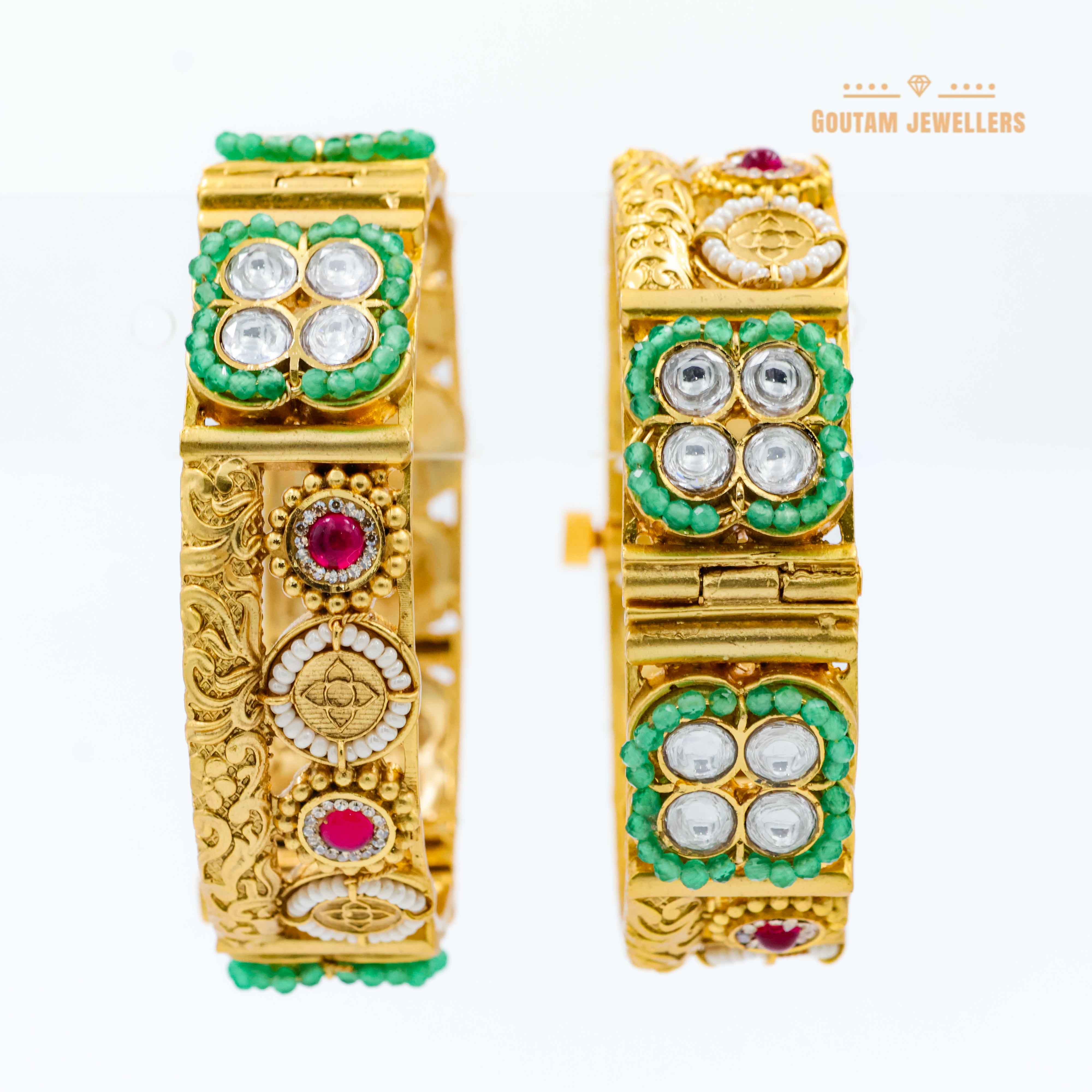 Swarovski Stones Rajwadi Bangles