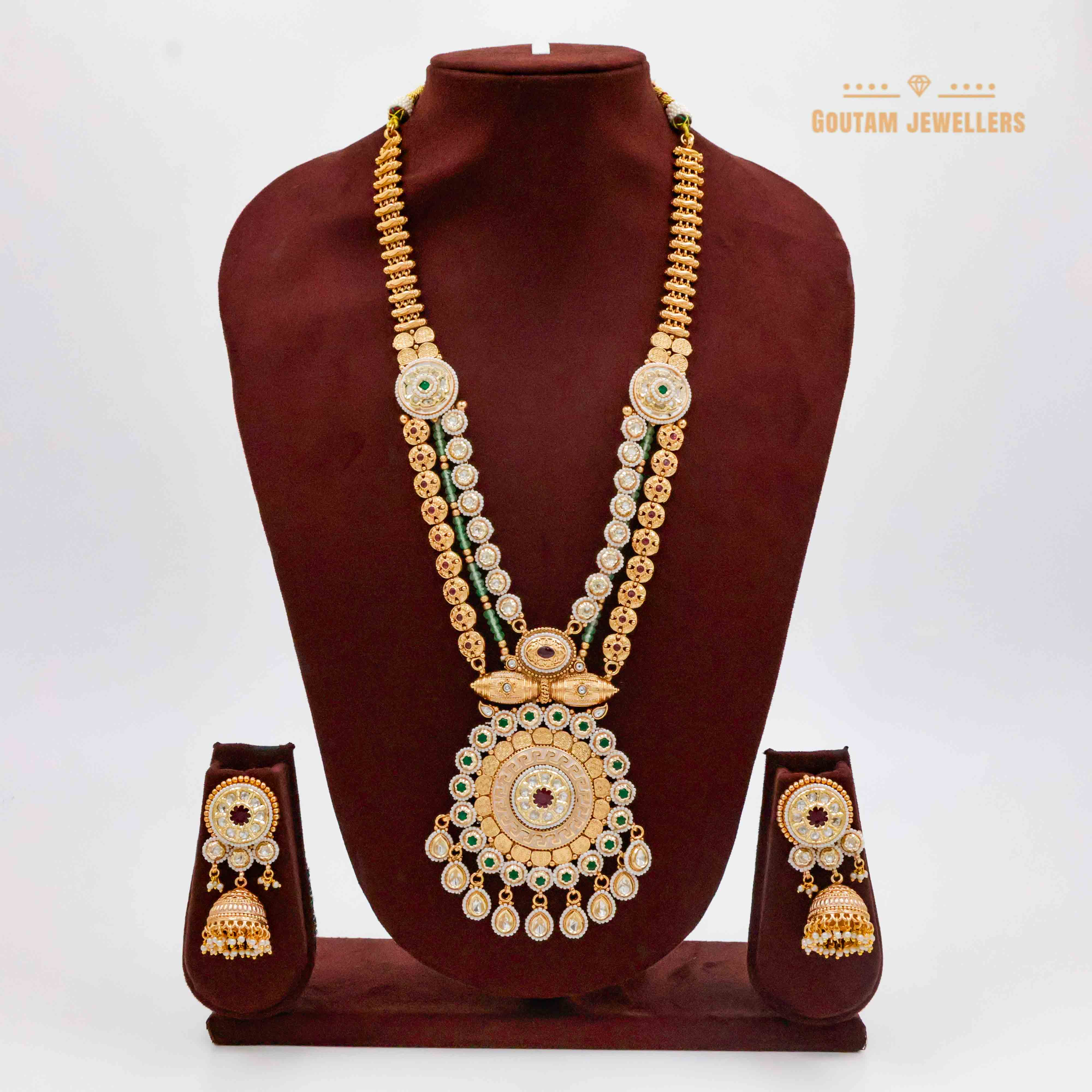 Niharika 2 Antique Rajwadi Mala Set