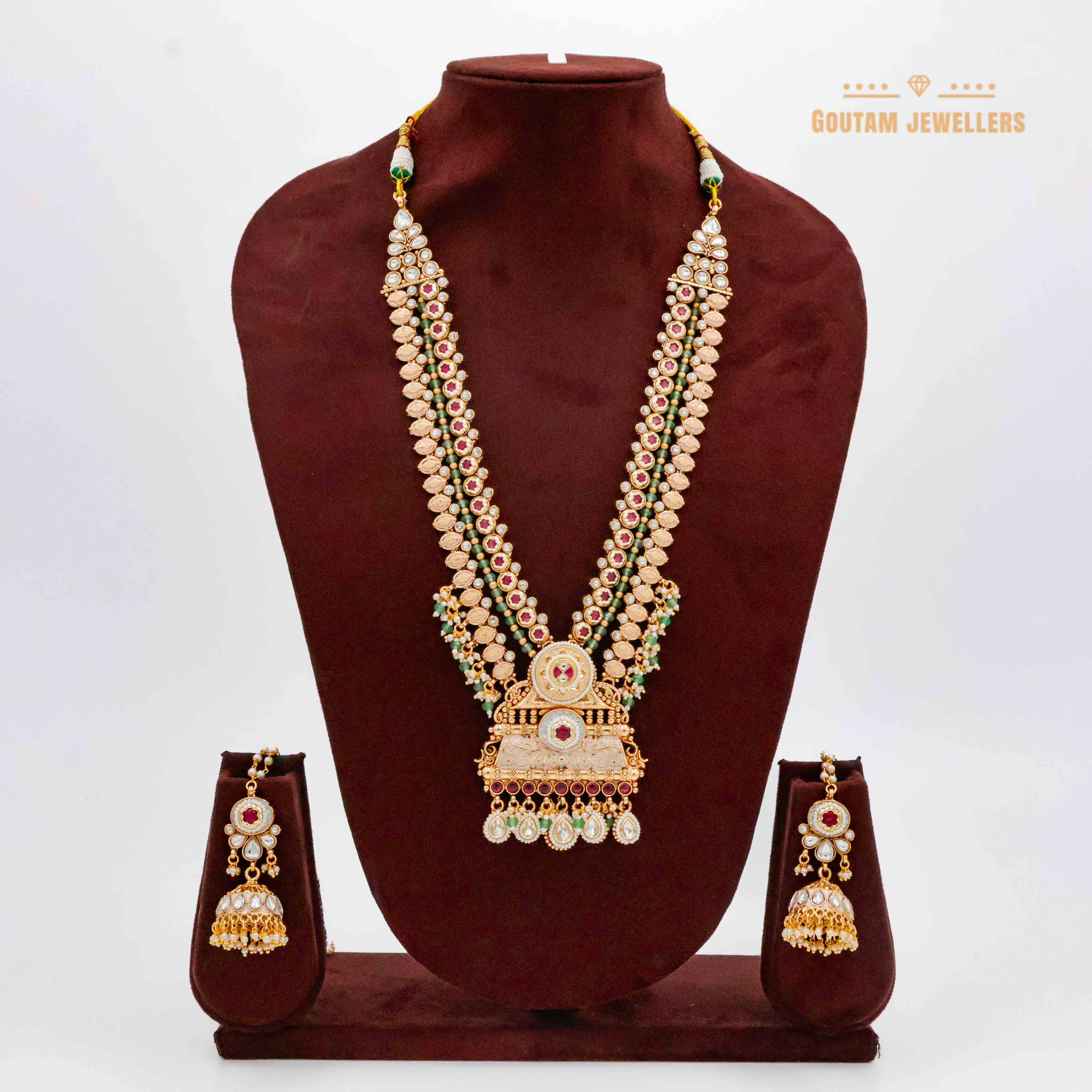Designer 3 Lines Rajwadi Mala Set