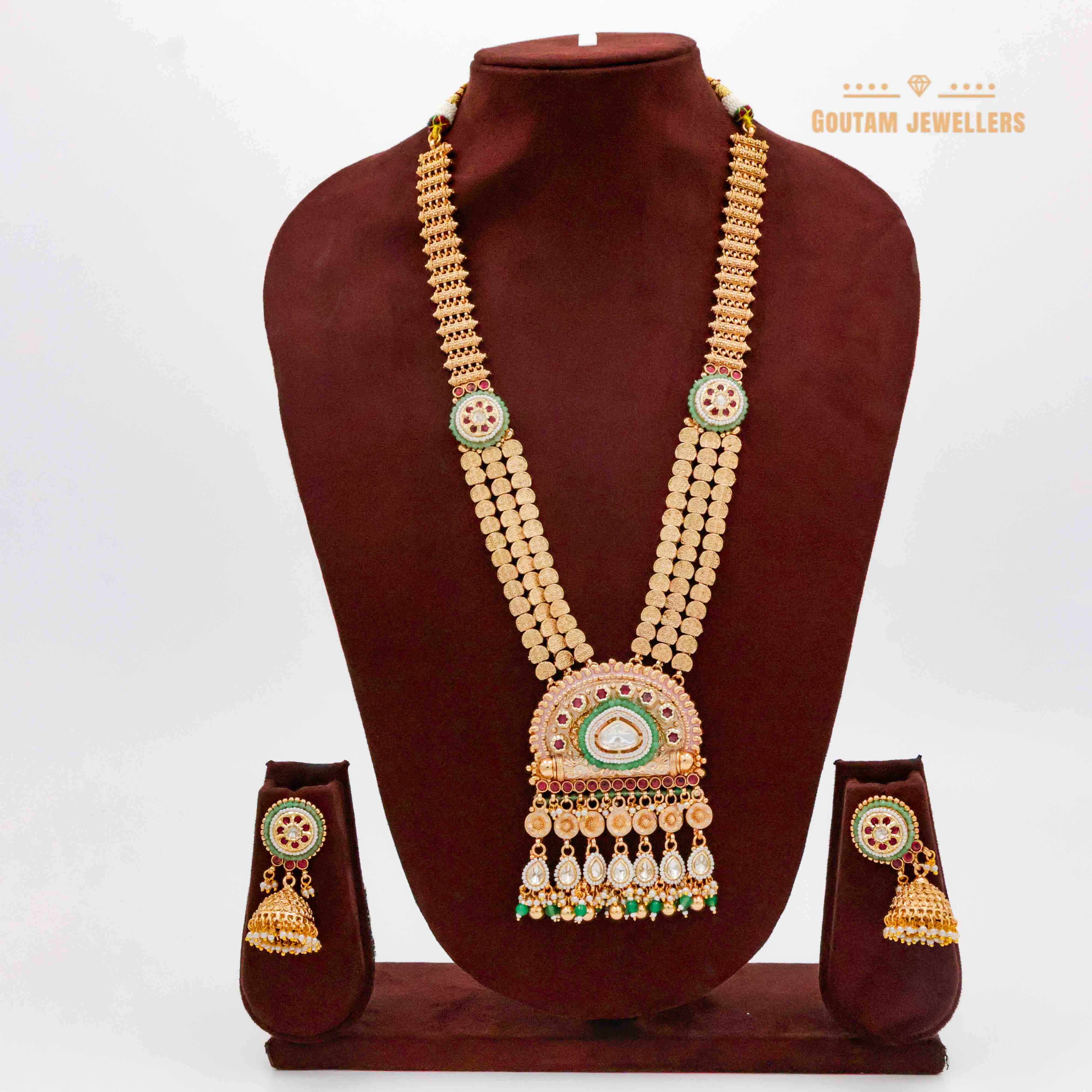 Antique 3 Lines Rajwadi Mala Set
