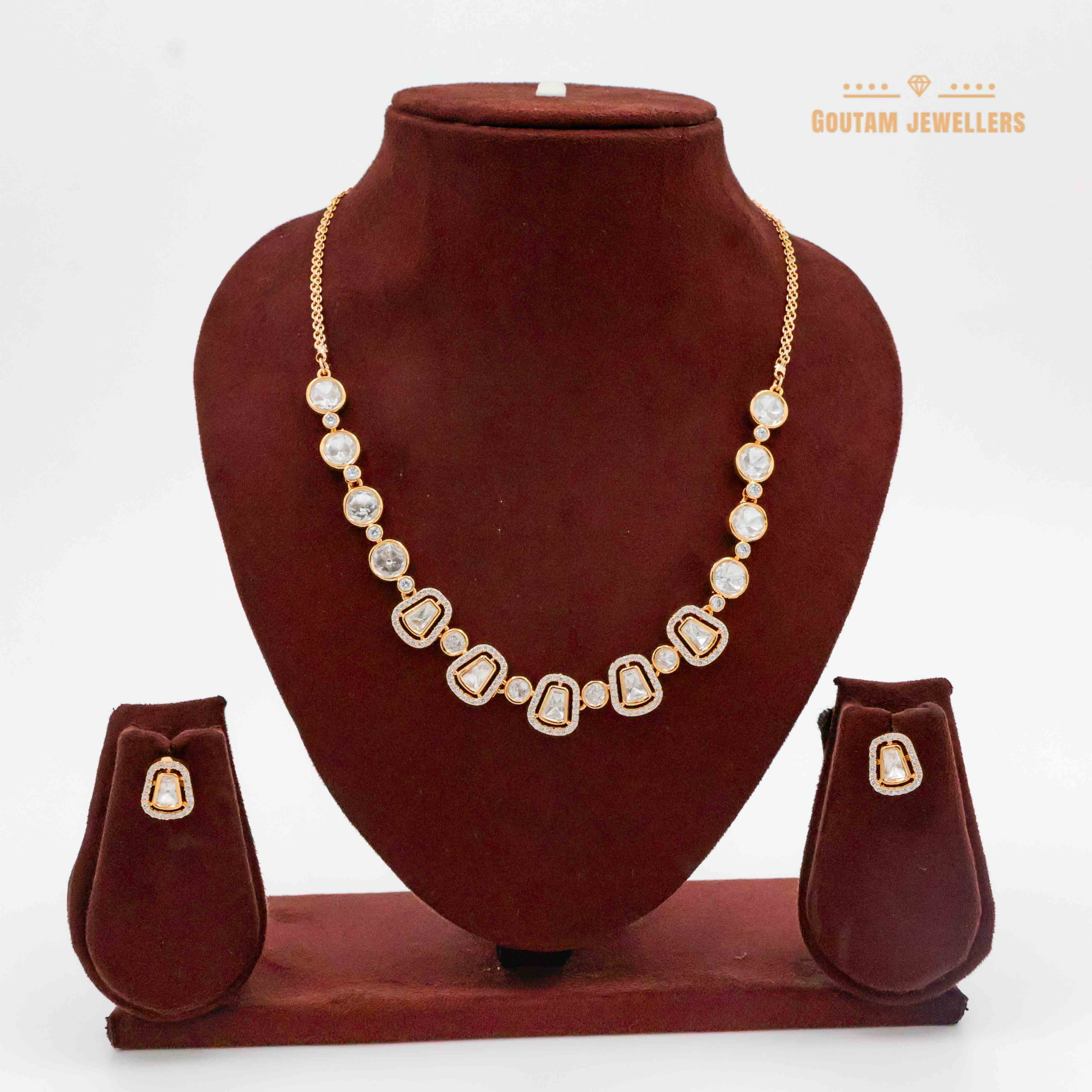 Designer Single Line Polki Set