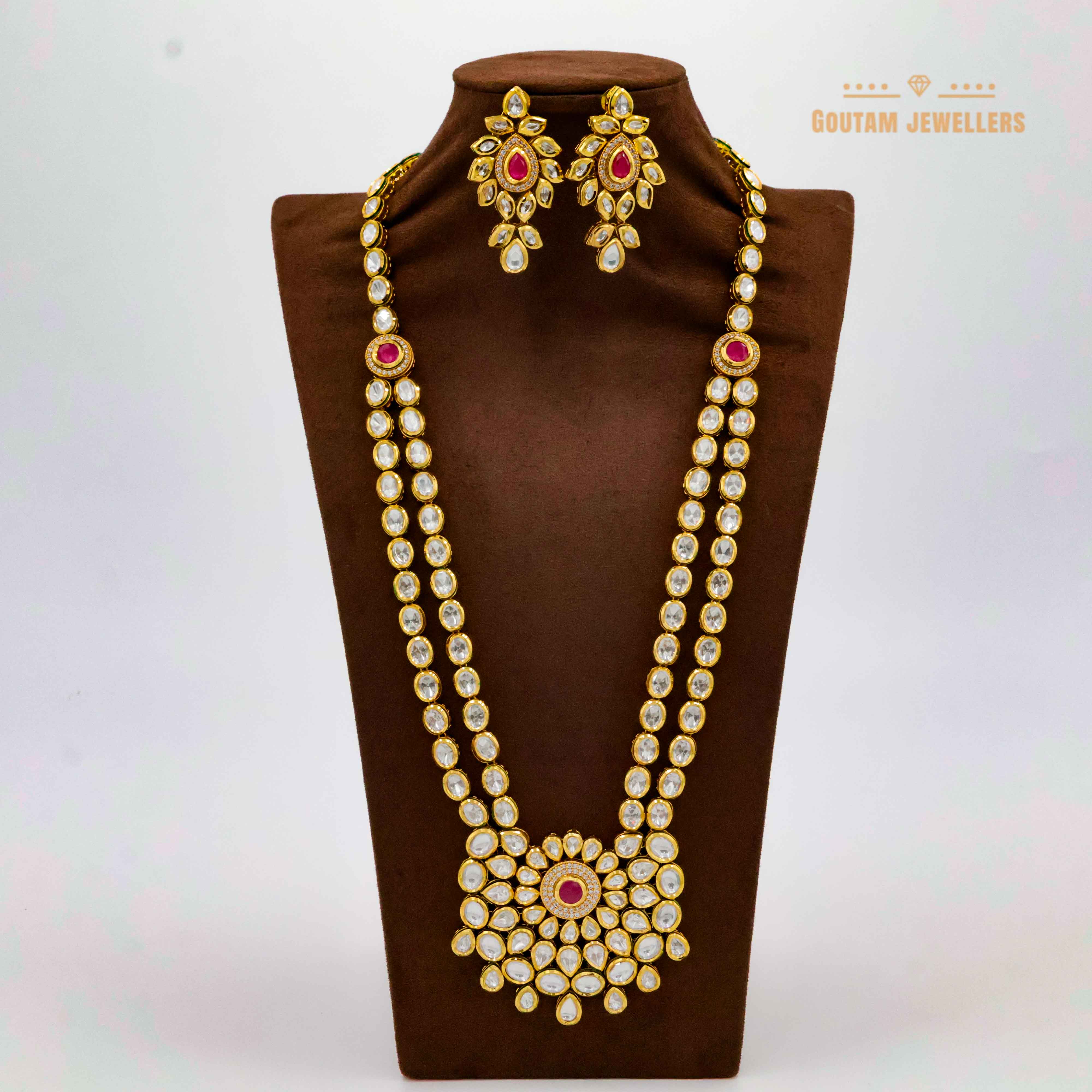 Real kundan Long Set