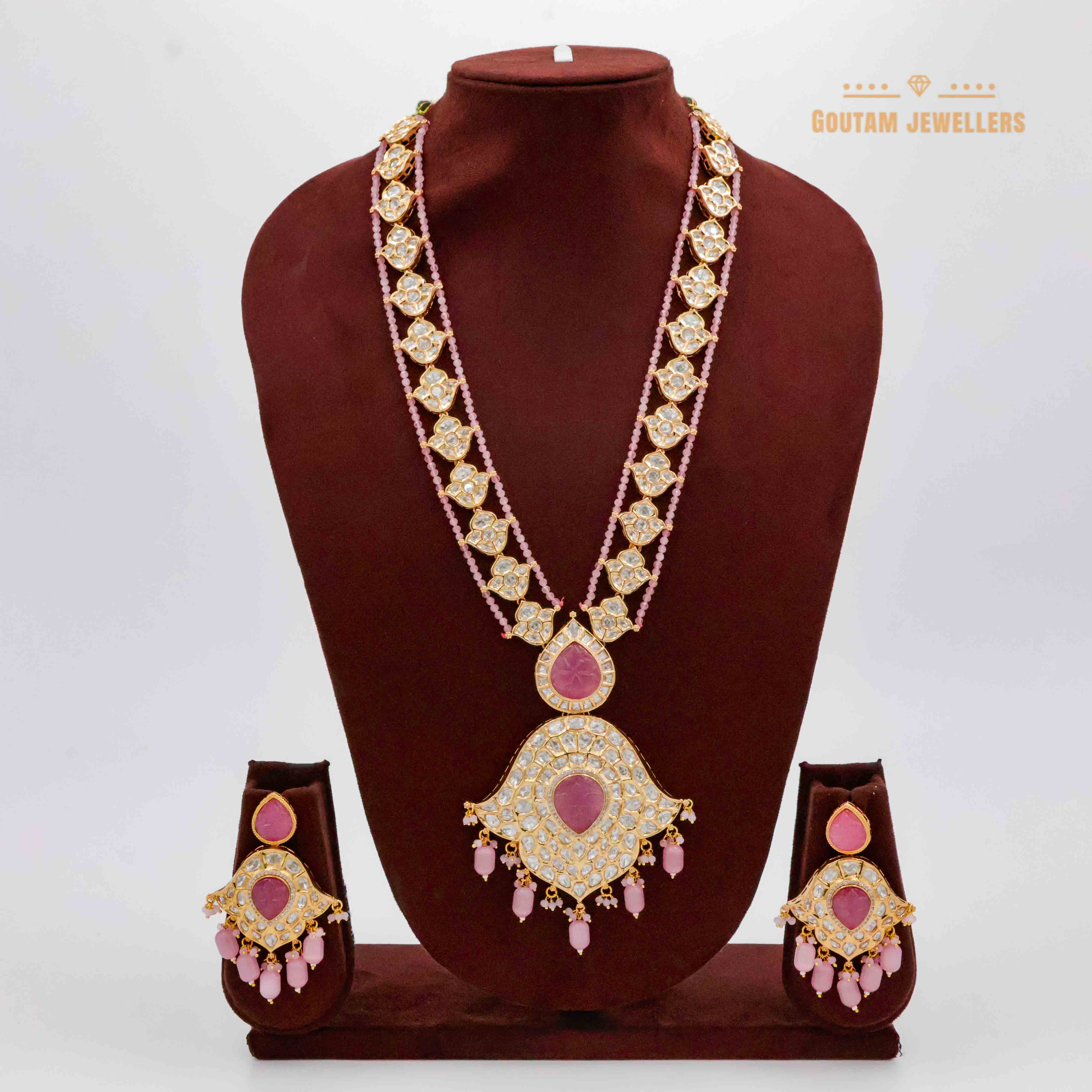 Designer Polki Kundan Long Mala